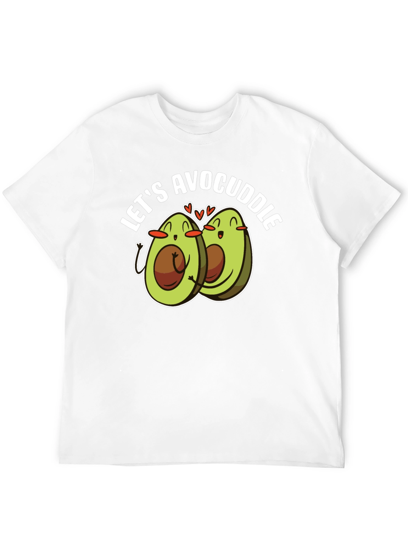 Black Avocado Cuddle T-Shirt - Cute Foodie Tee view 12