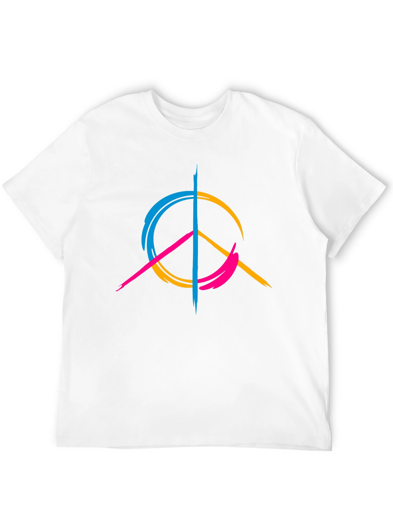 Black Peace Sign Graphic Tee - Modern Design, Casual Wear view 12