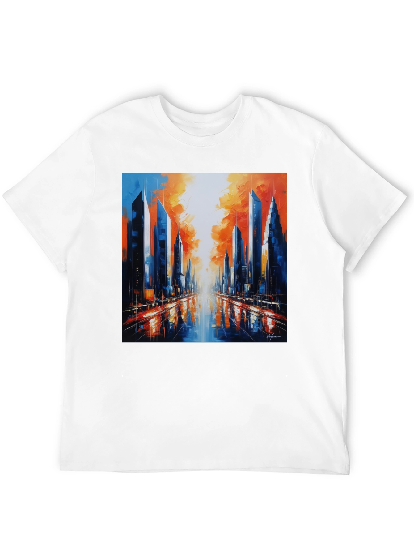 Black Urban Cityscape Graphic Tee view 12