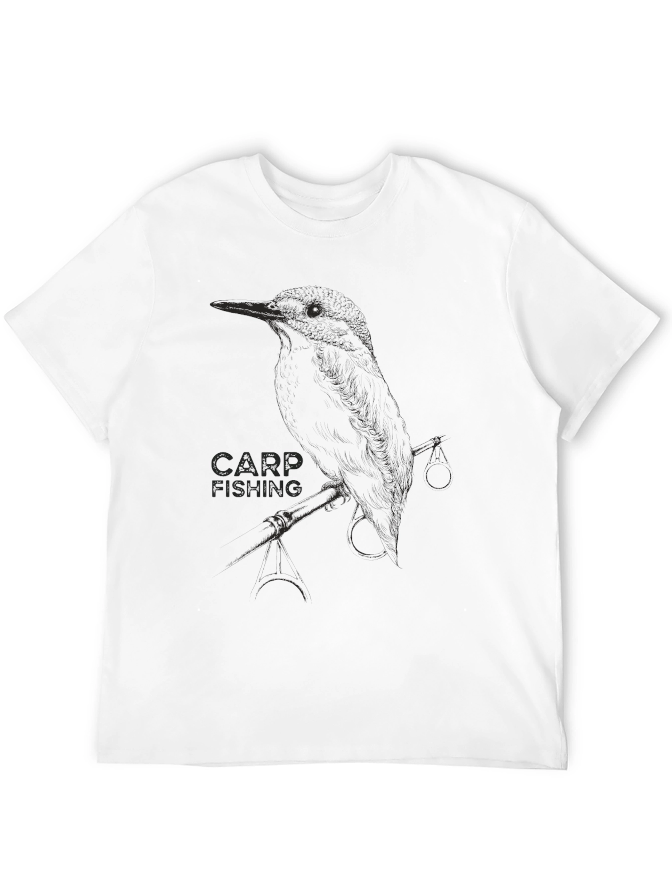 Black Carp Fishing Graphic T-Shirt - Black view 12