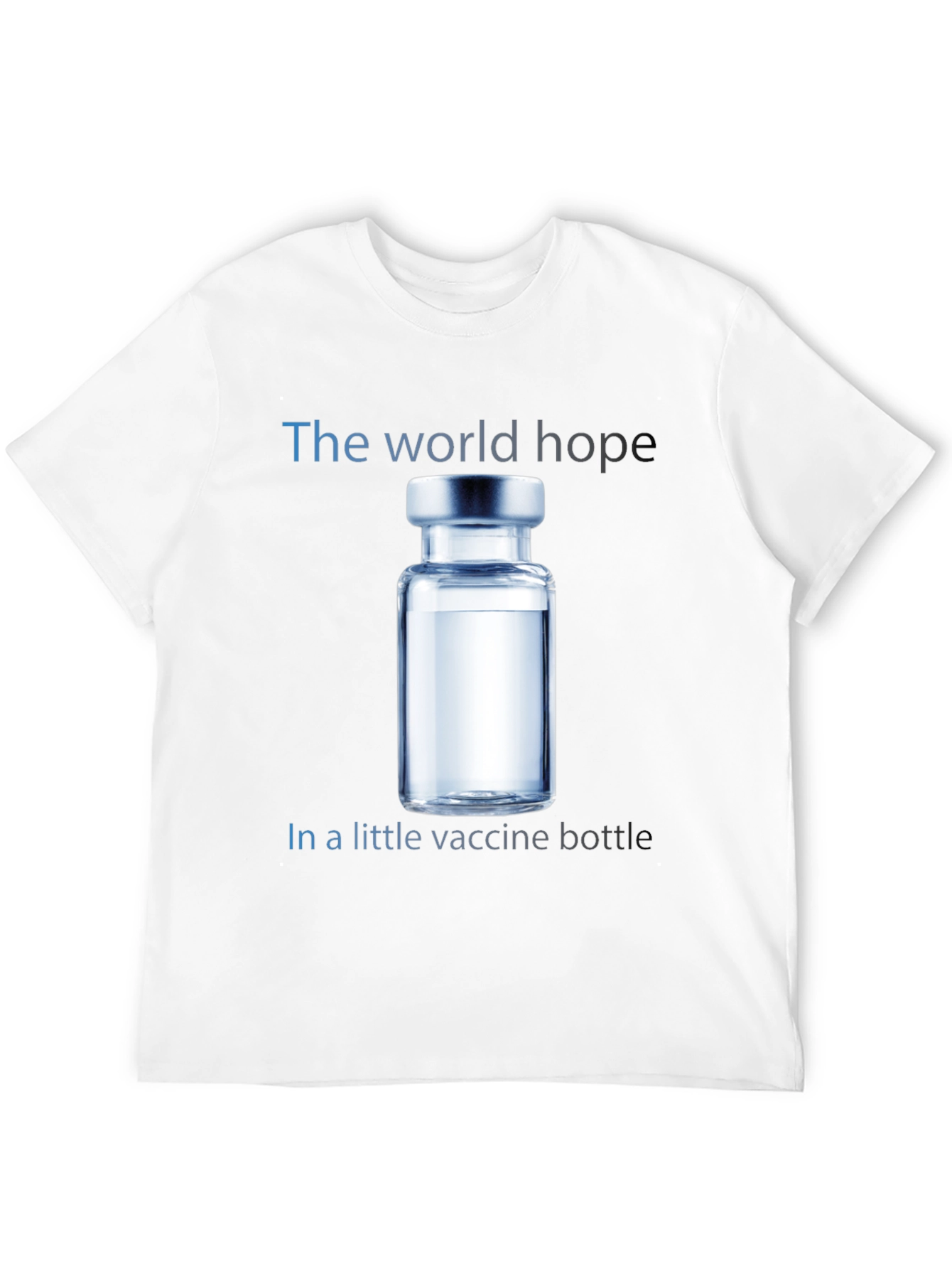 Black World Hope Vaccine T-Shirt - Unisex Cotton Tee view 12