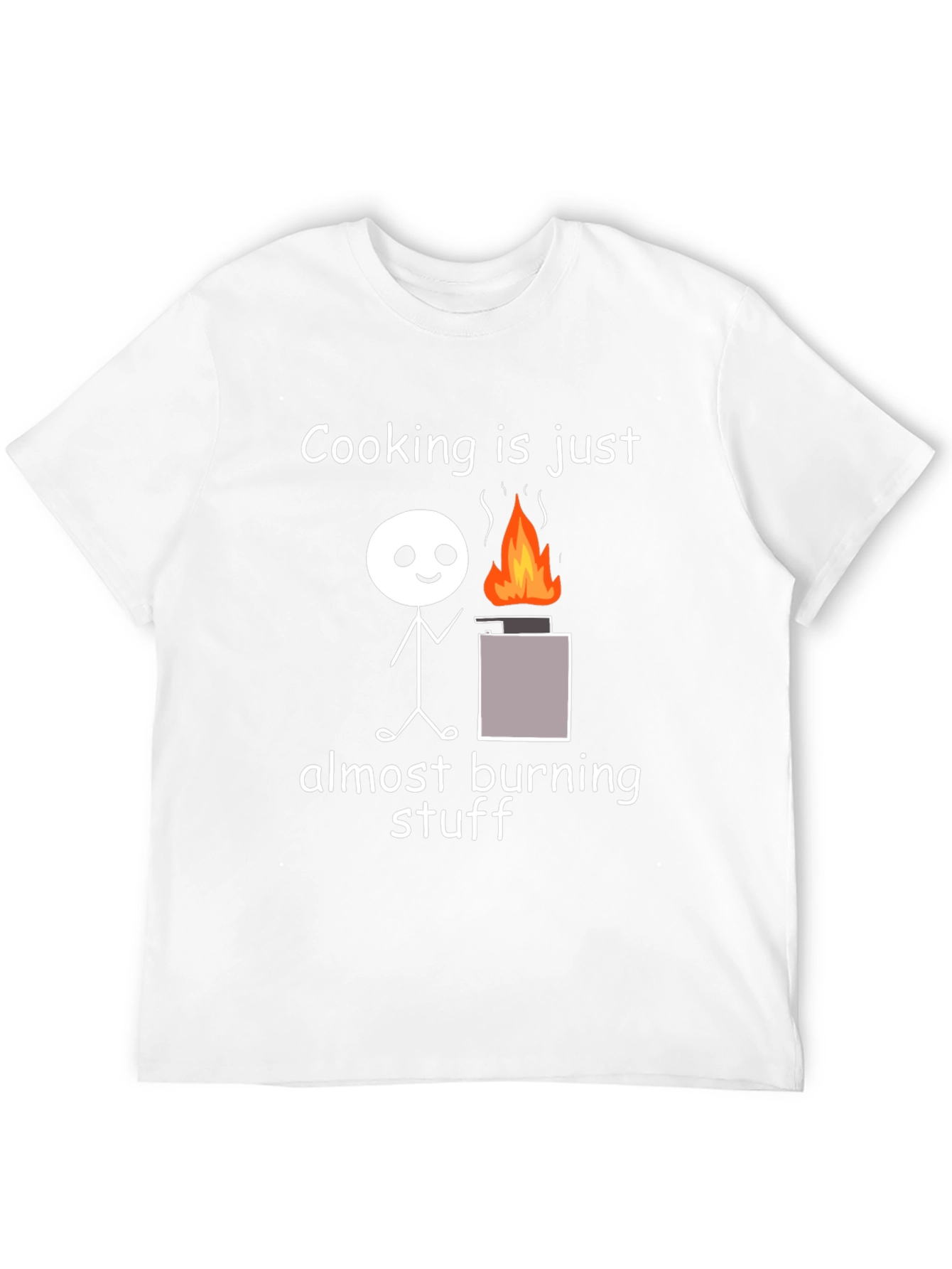 Black Funny Cooking Almost Burning Stuff T-Shirt view 12