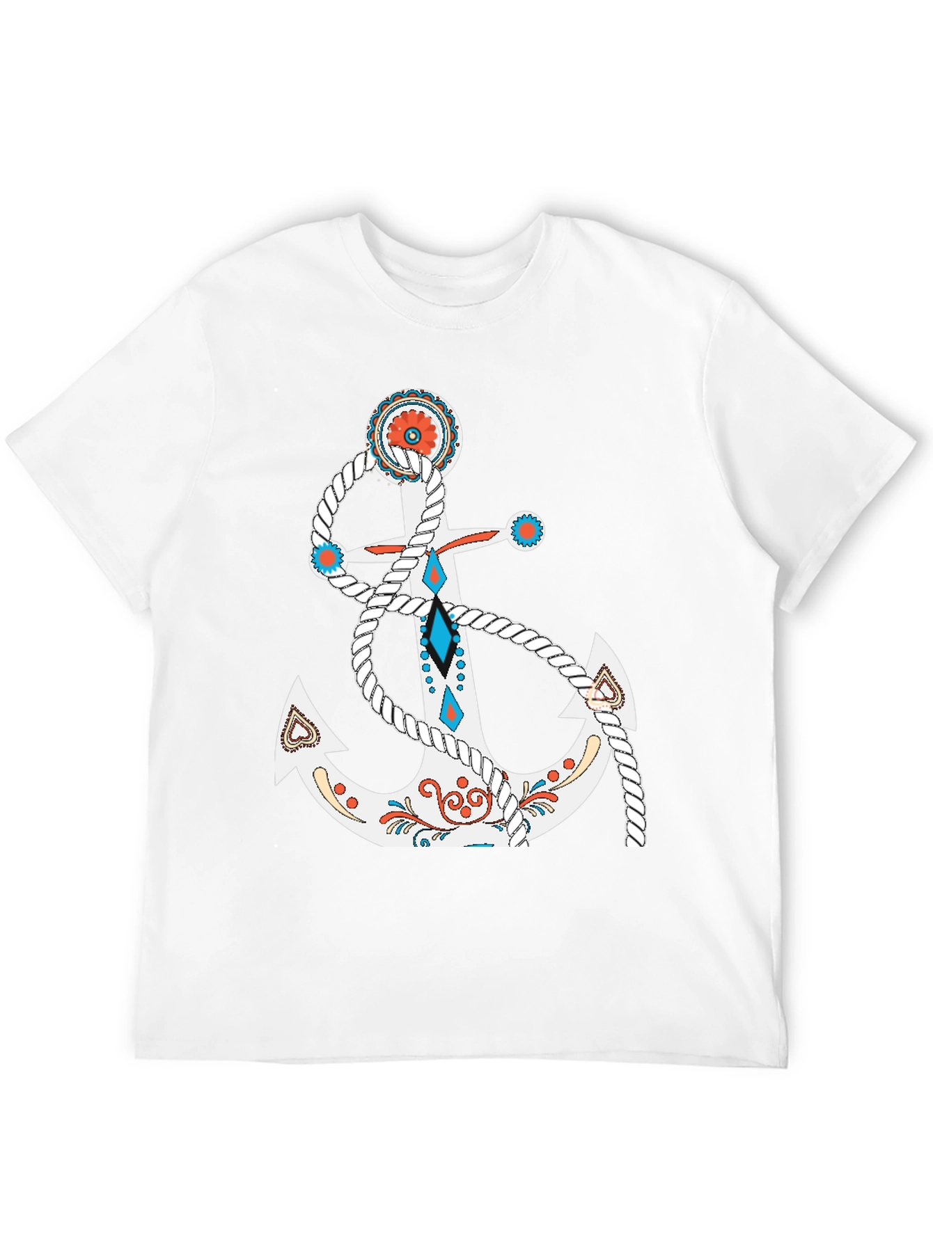 Black Nautical Anchor Graphic Tee - Stylish Casual Wear view 12