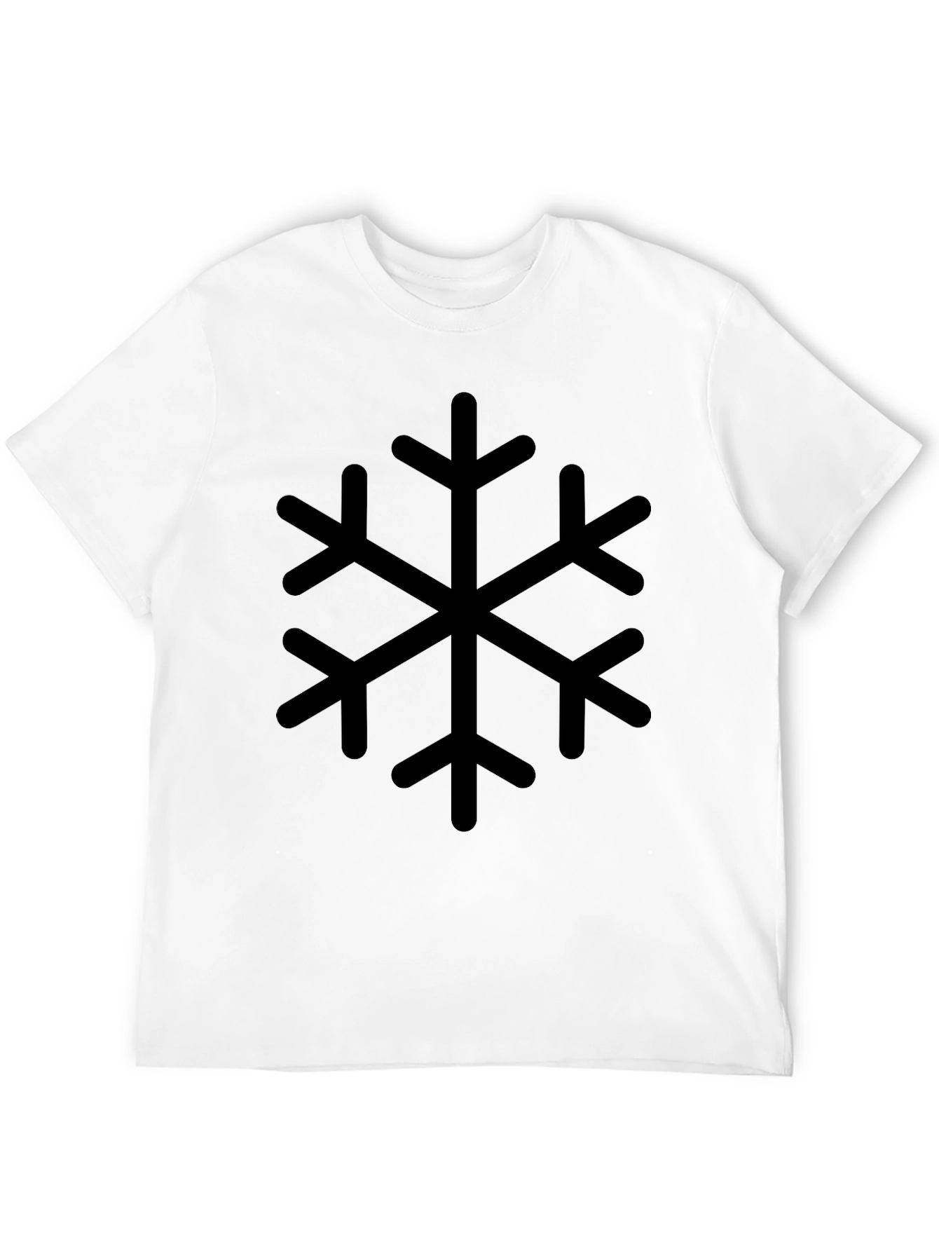 Black Snowflake Graphic Black T-Shirt view 12