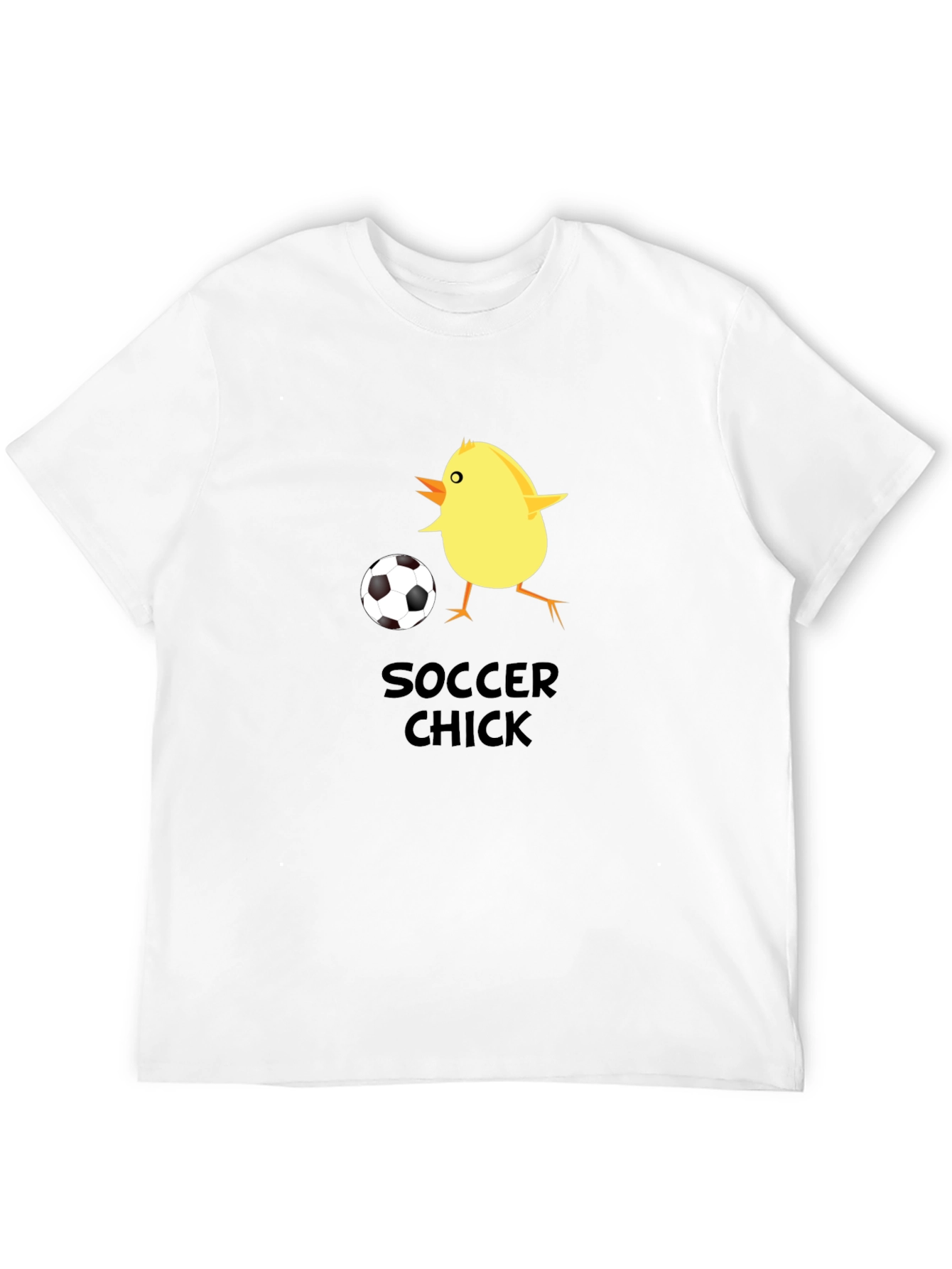 Black Soccer Chick Graphic T-Shirt view 12