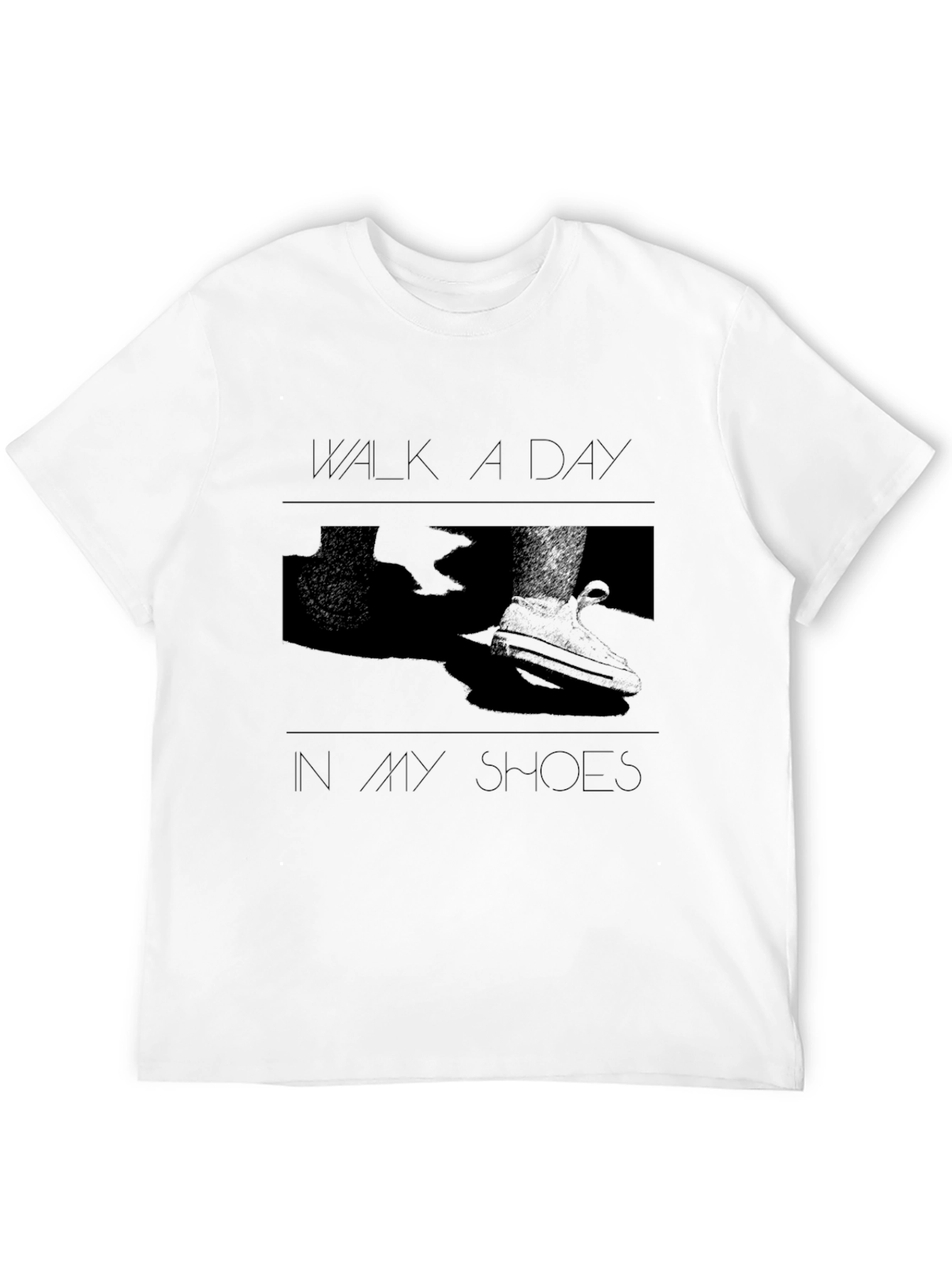 Black Walk A Day In My Shoes Graphic Tee view 12