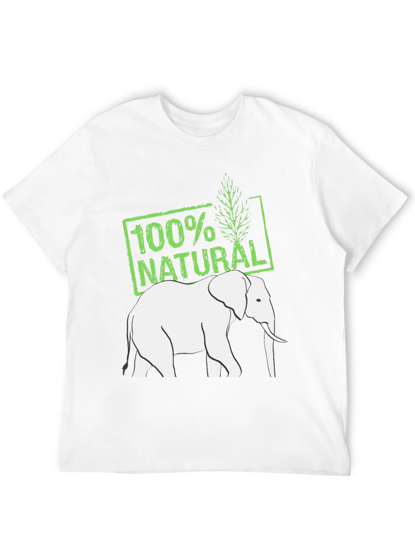 Black 100% Natural Elephant T-Shirt view 12