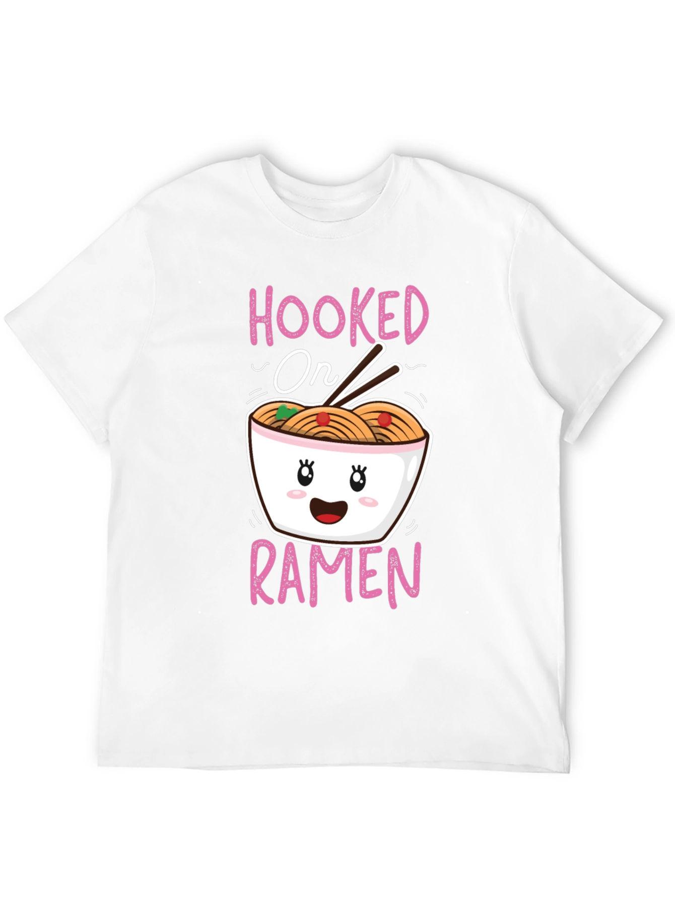 Black Hooked on Ramen Graphic T-Shirt - Cute Kawaii Style view 12
