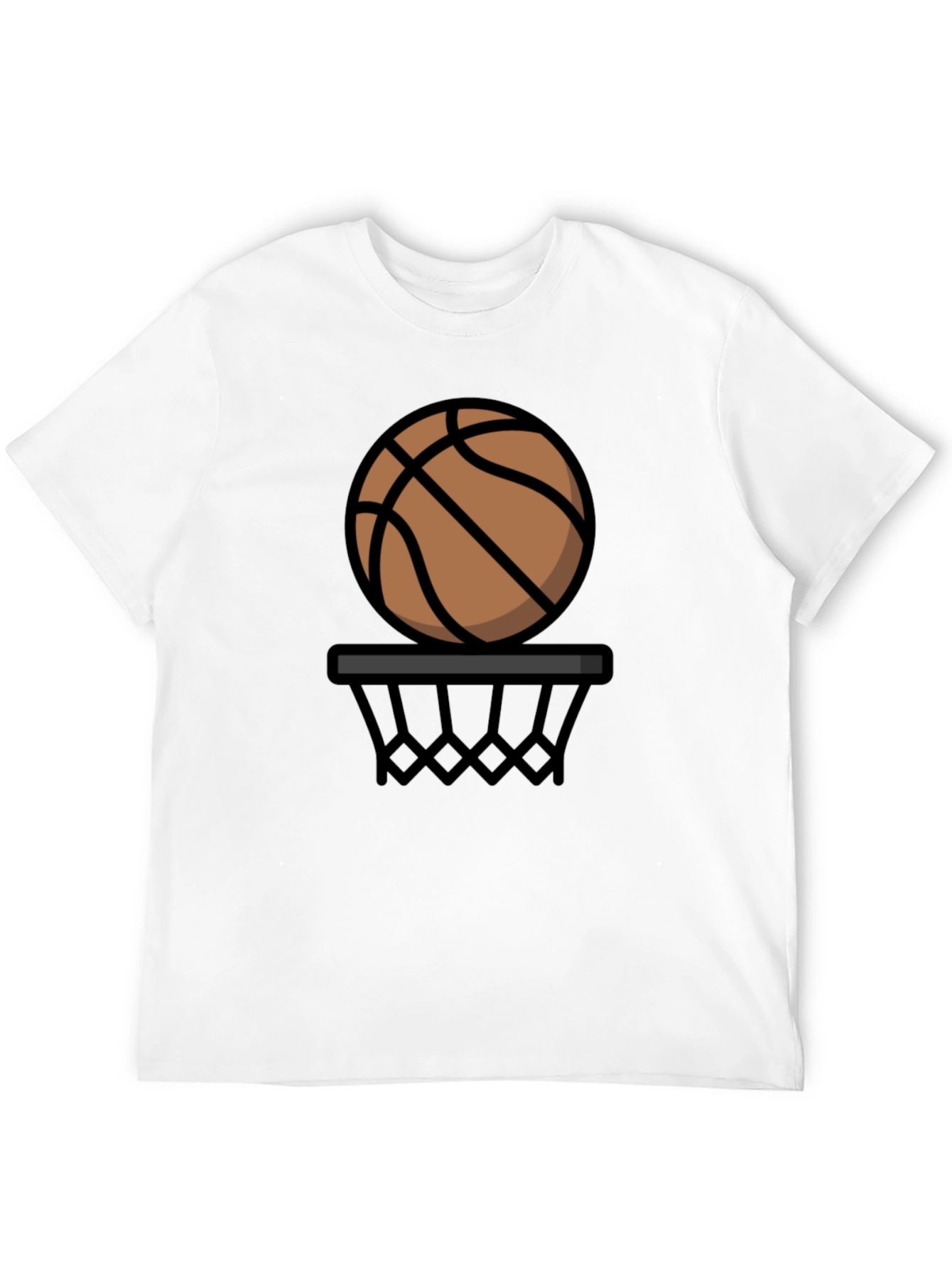 Black Basketball Graphic Tee - Black Cotton T-Shirt view 12