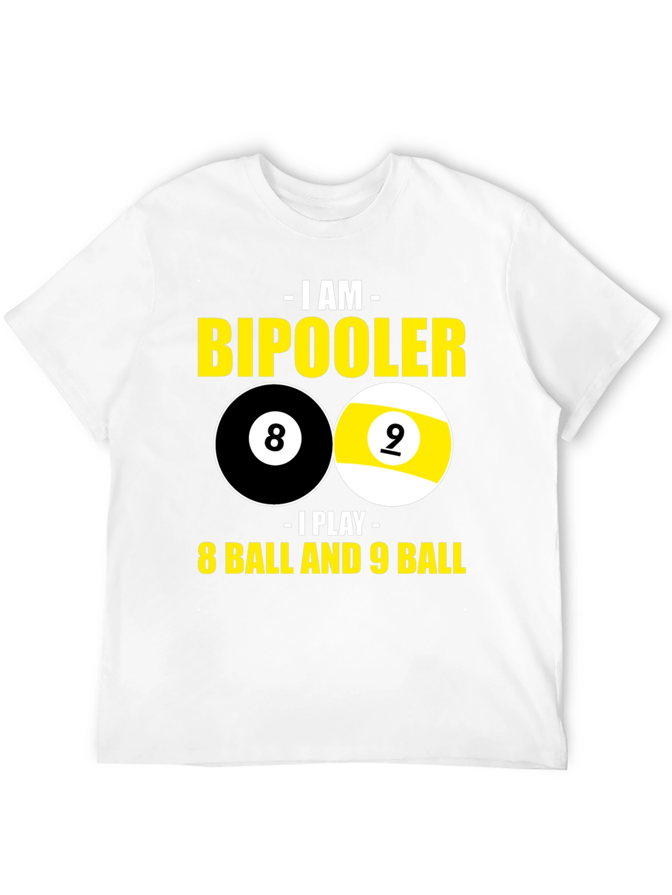 Black Bipooler 8 Ball & 9 Ball Graphic T-Shirt view 12