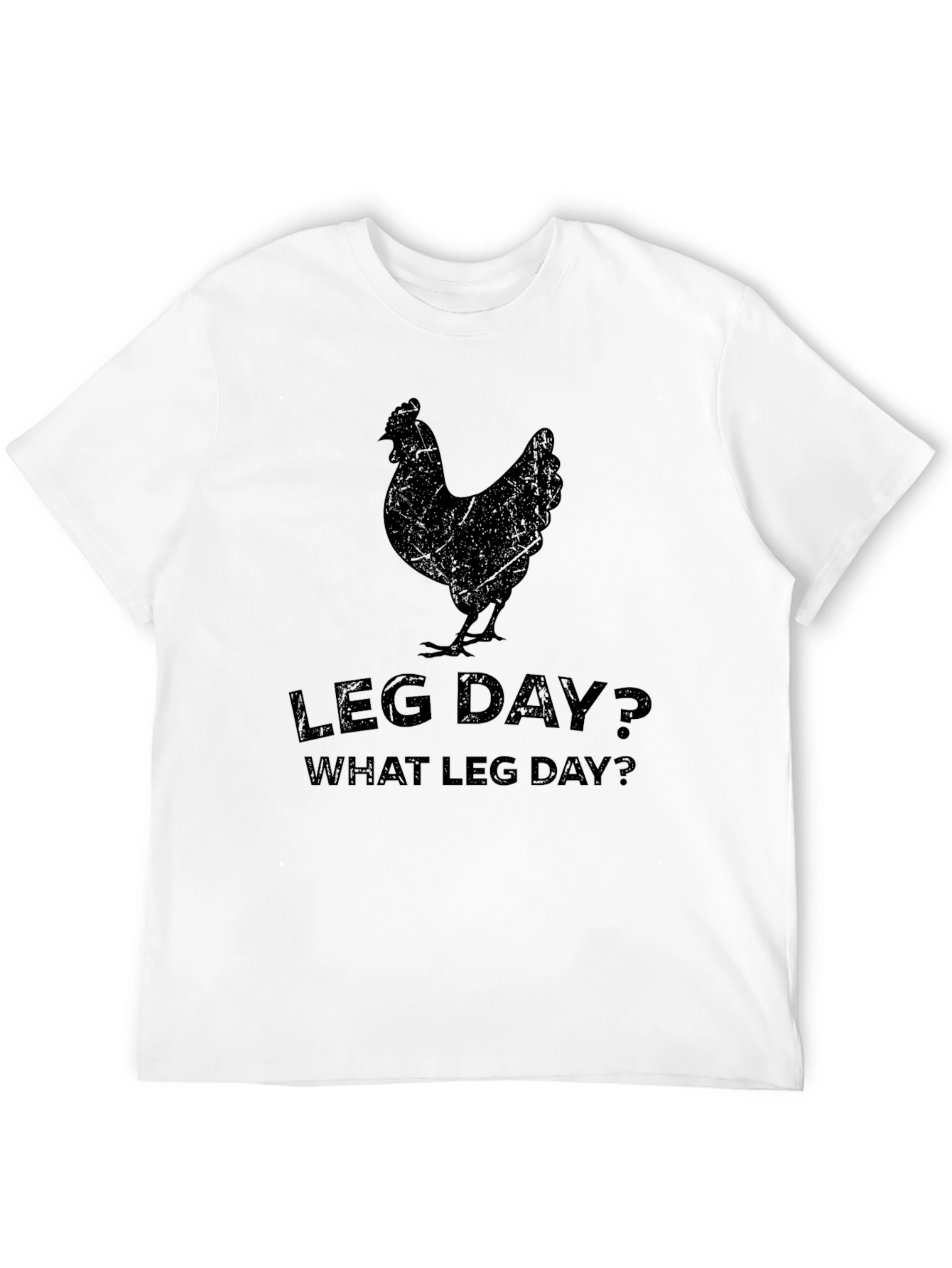 Black Leg Day Chicken T-Shirt - Funny Workout Tee view 12