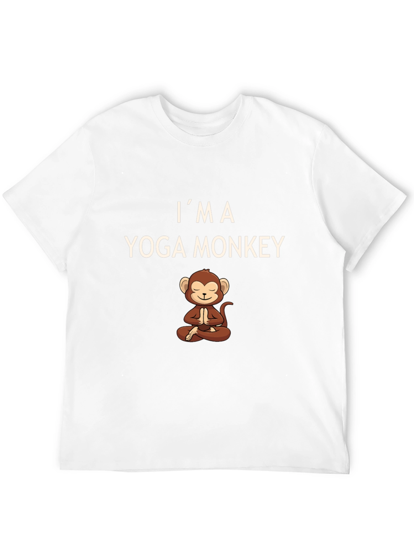 Black I'm a Yoga Monkey Men's Black T-Shirt view 12