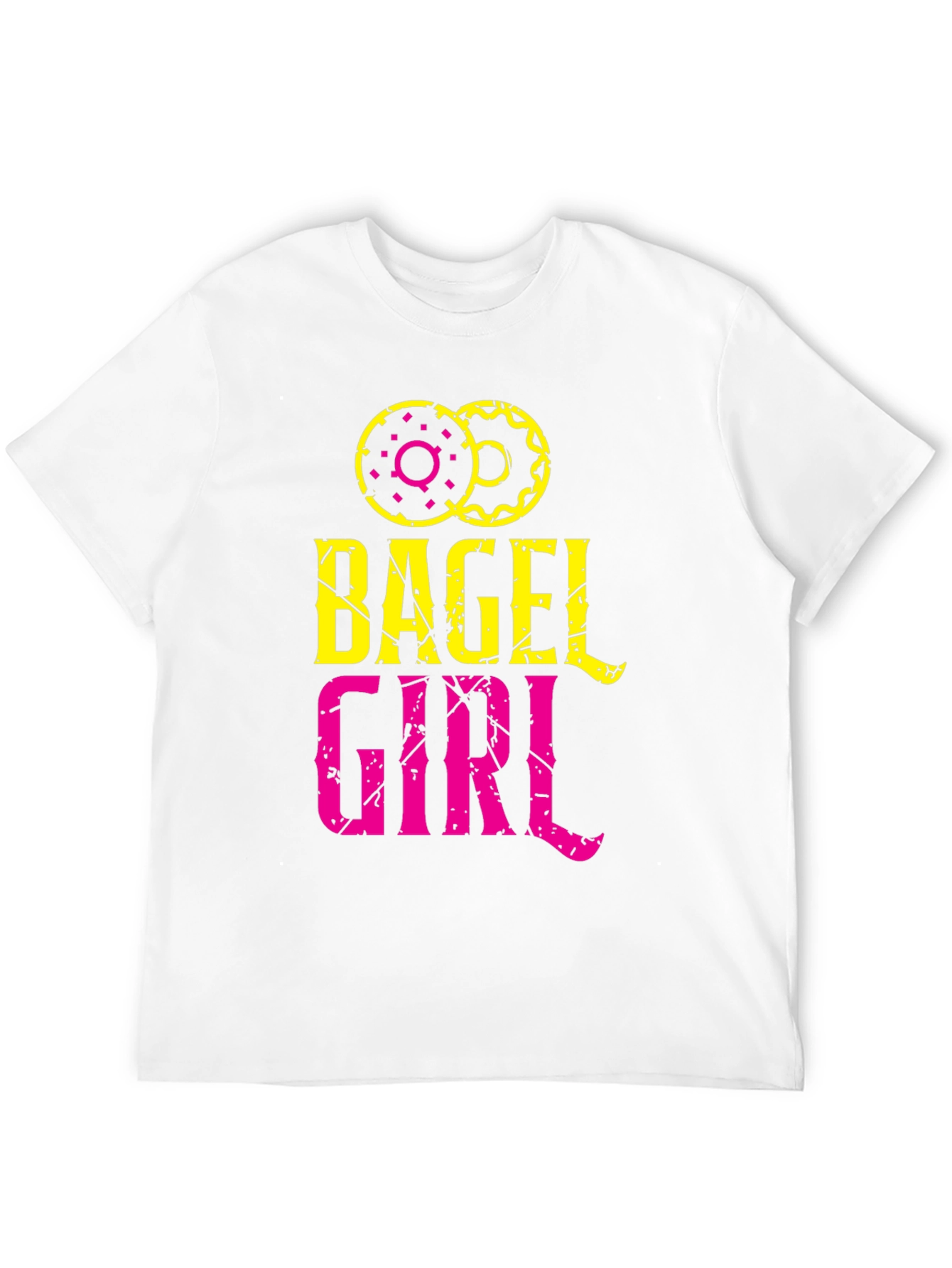 Black Bagel Girl Graphic Tee - Trendy Casual Top view 12