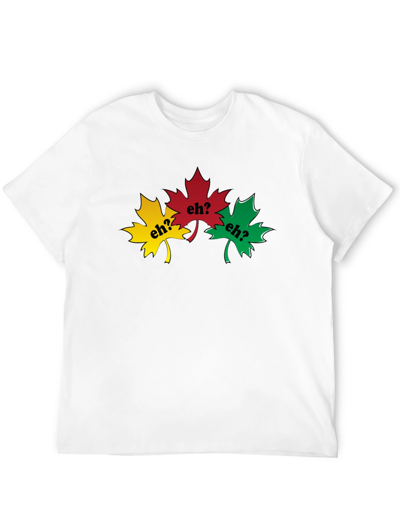 Black Canadian Eh? T-Shirt - Maple Leaf Design view 12