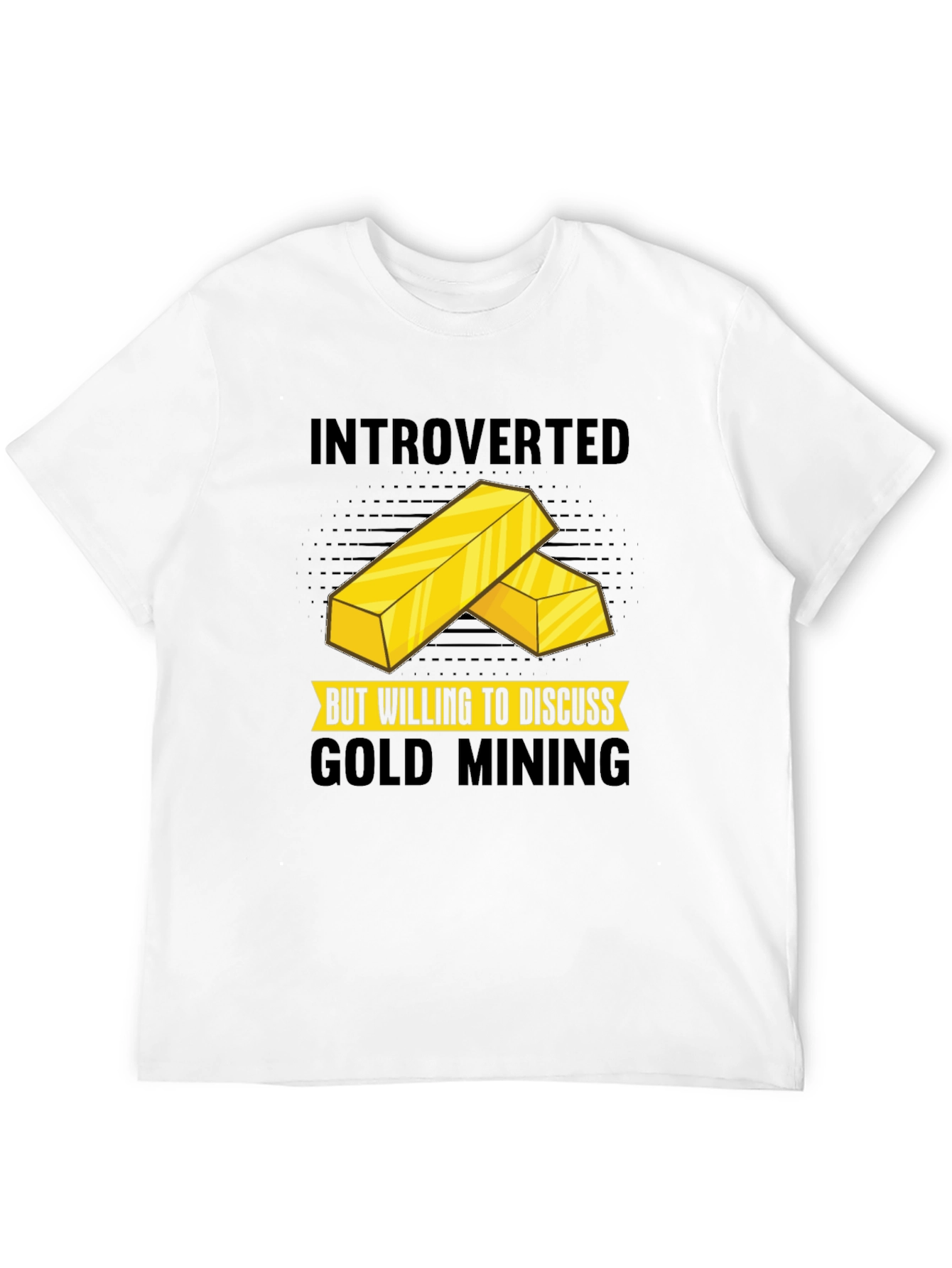 Black Introverted Gold Mining T-Shirt view 12