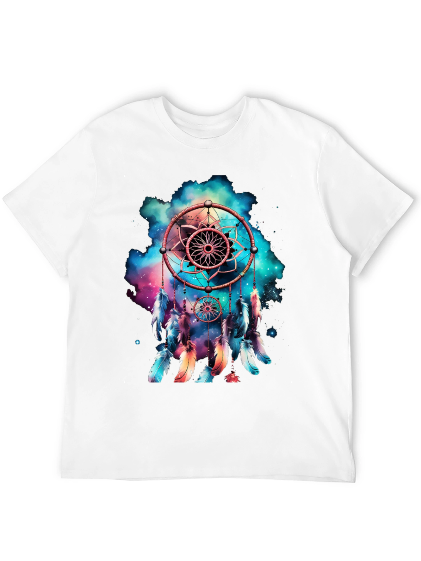 Black Dreamcatcher Graphic Print Men's T-Shirt view 12