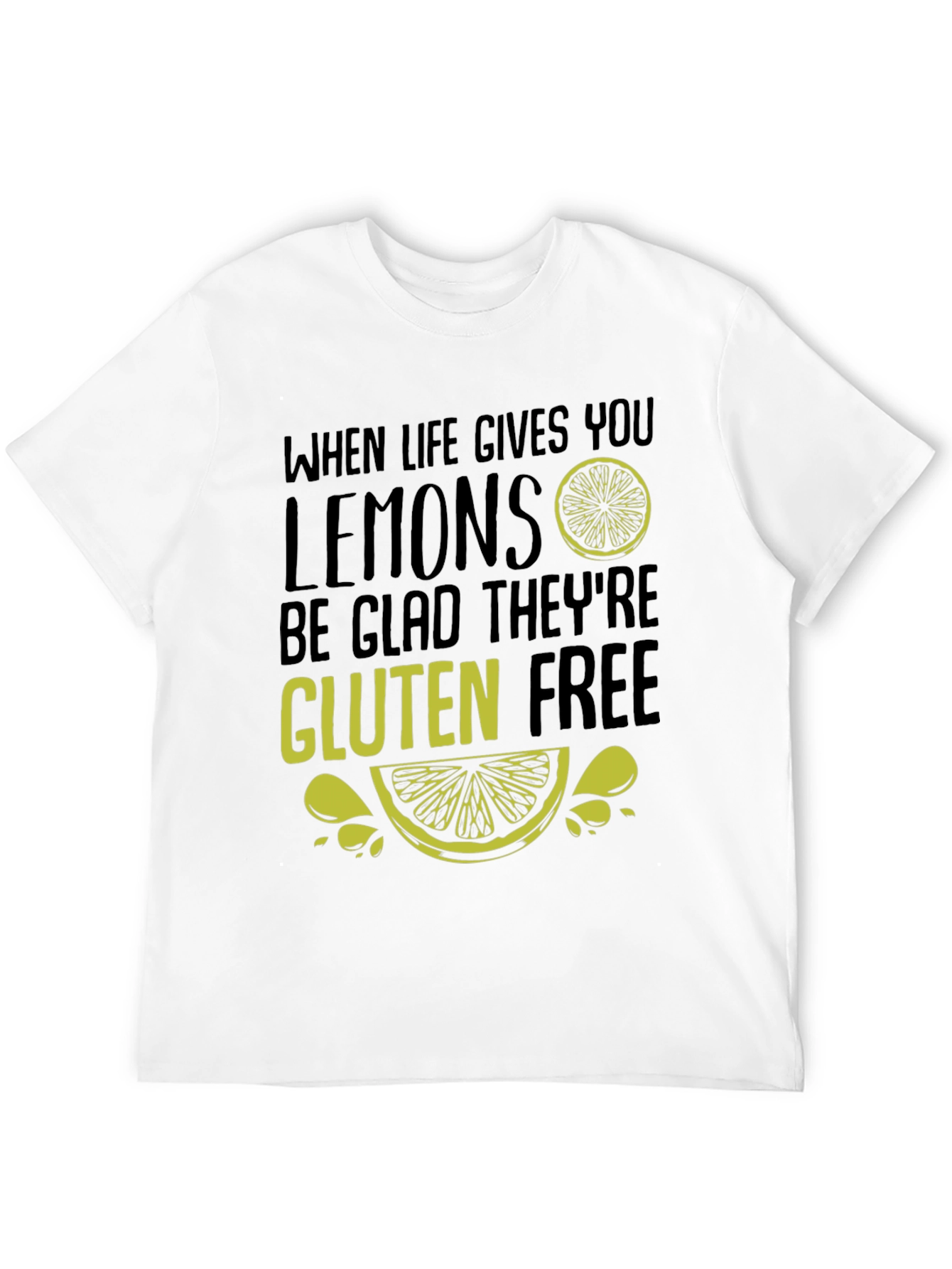 Black Funny Gluten-Free Lemon Graphic Tee view 12