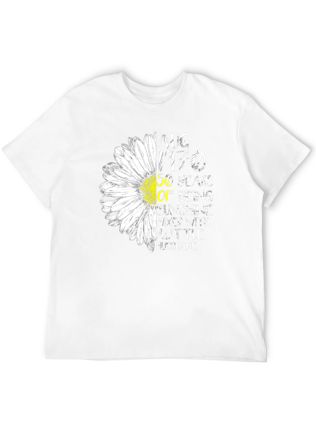 Black August 1970 50th Birthday Sunshine Hurricane T-Shirt view 12