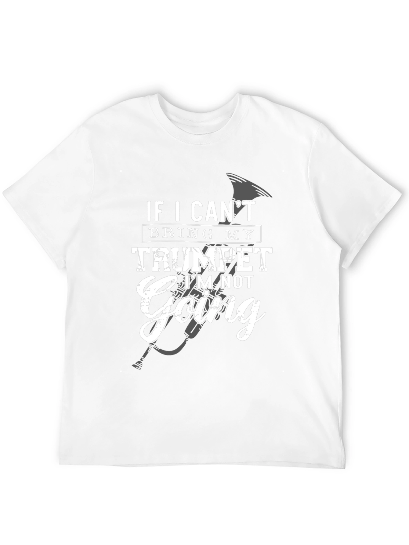 Black Funny Trumpet Player Black T-Shirt - If I Can't Bring My Trumpet view 12