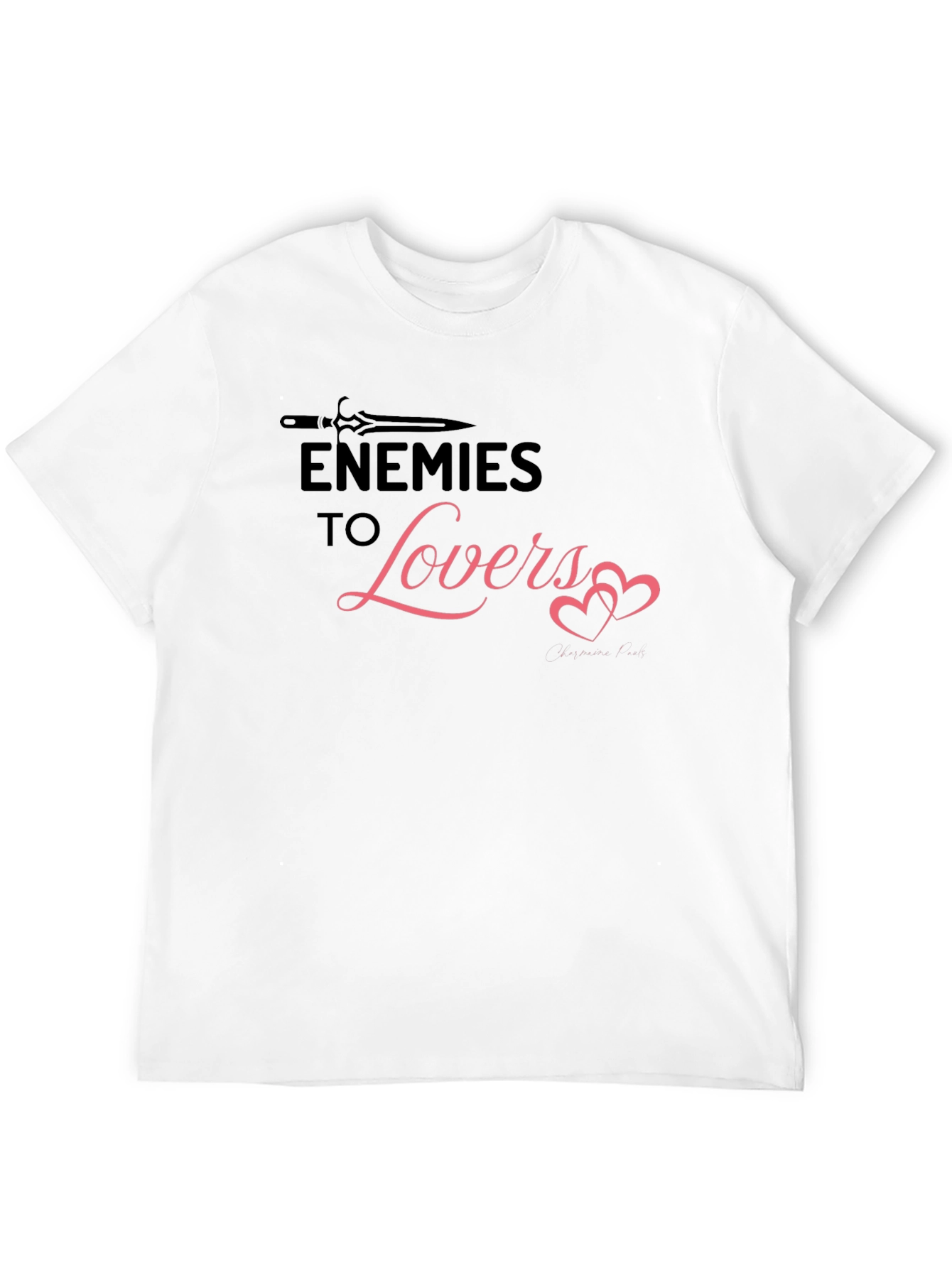 Black Enemies to Lovers Graphic Tee - Black Cotton Blend Shirt view 12