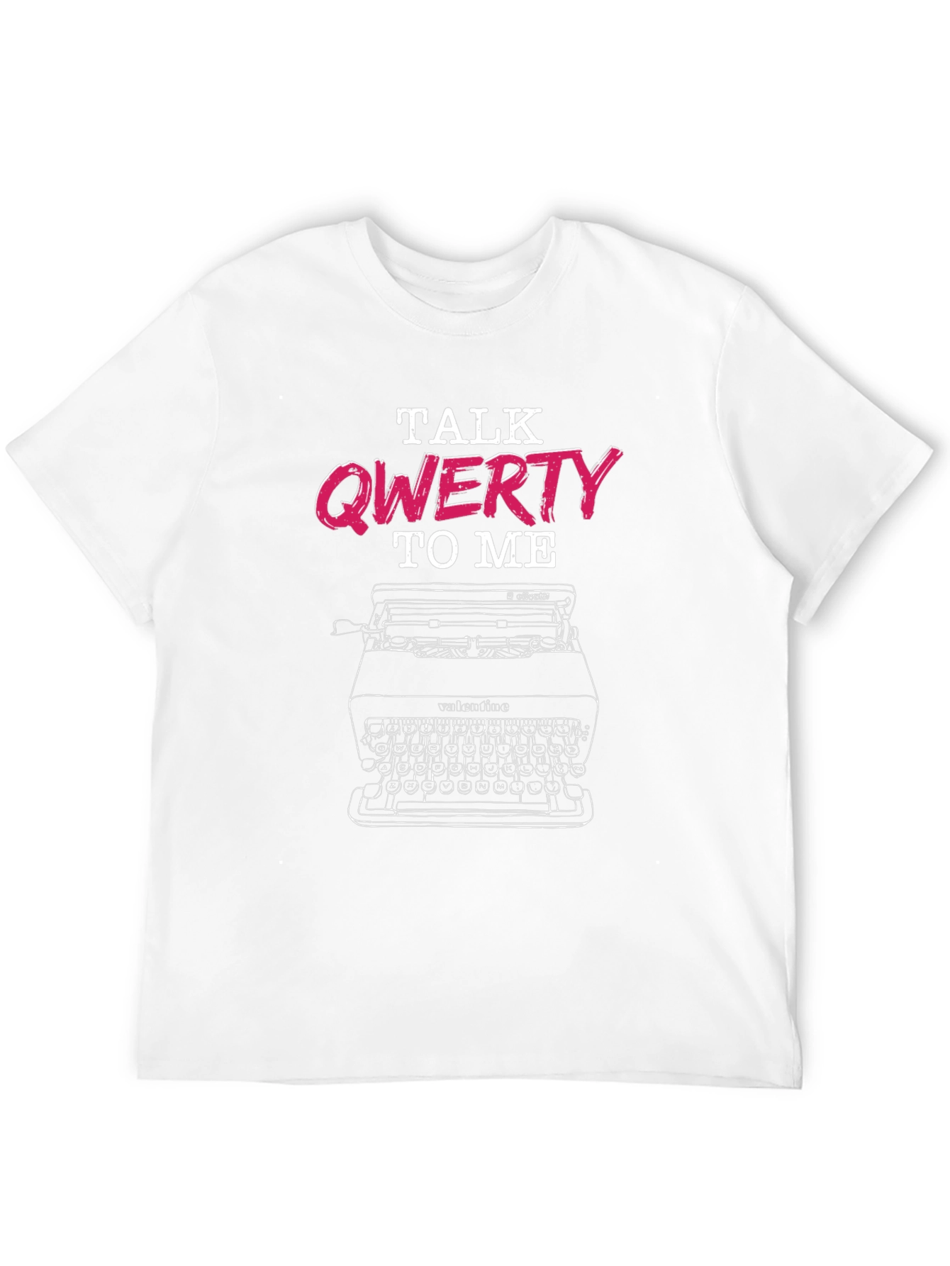 Black Talk Qwerty To Me T-Shirt - Typographic Design view 12