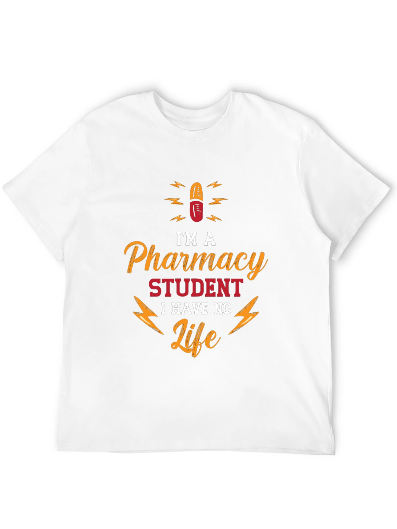 Black Pharmacy Student No Life T-Shirt - Funny College Apparel view 12
