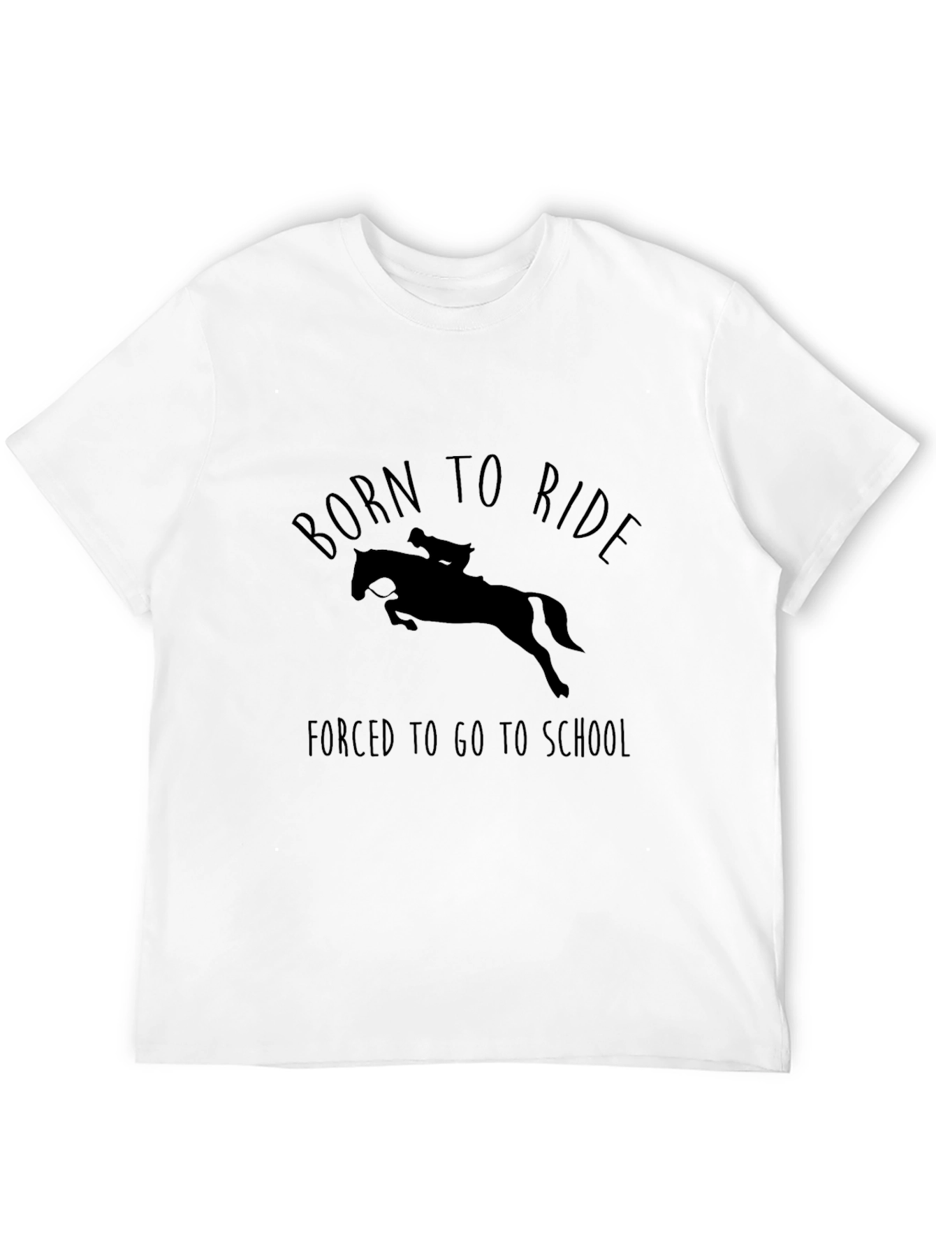 Black Born to Ride T-Shirt - Equestrian Lover Tee view 12