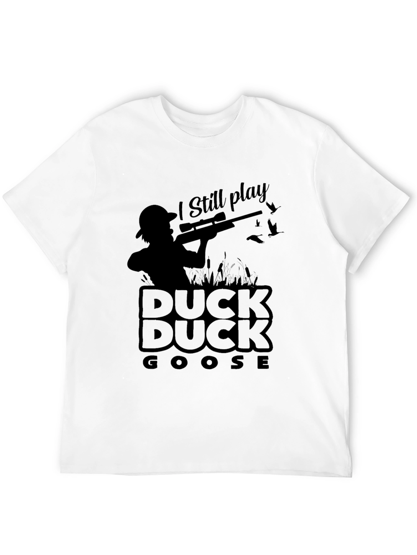 Black Duck Duck Goose T-Shirt - Hunting Humor Tee view 12