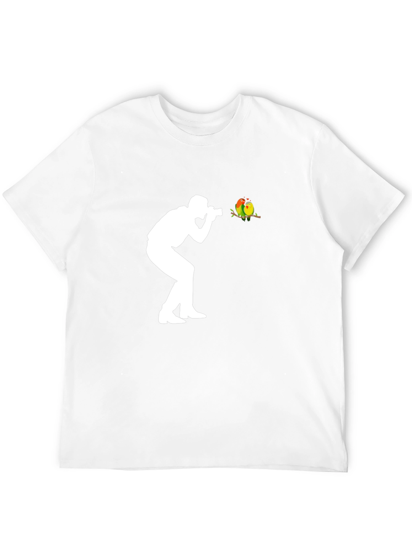 Black Photographer & Birds Graphic T-Shirt view 12