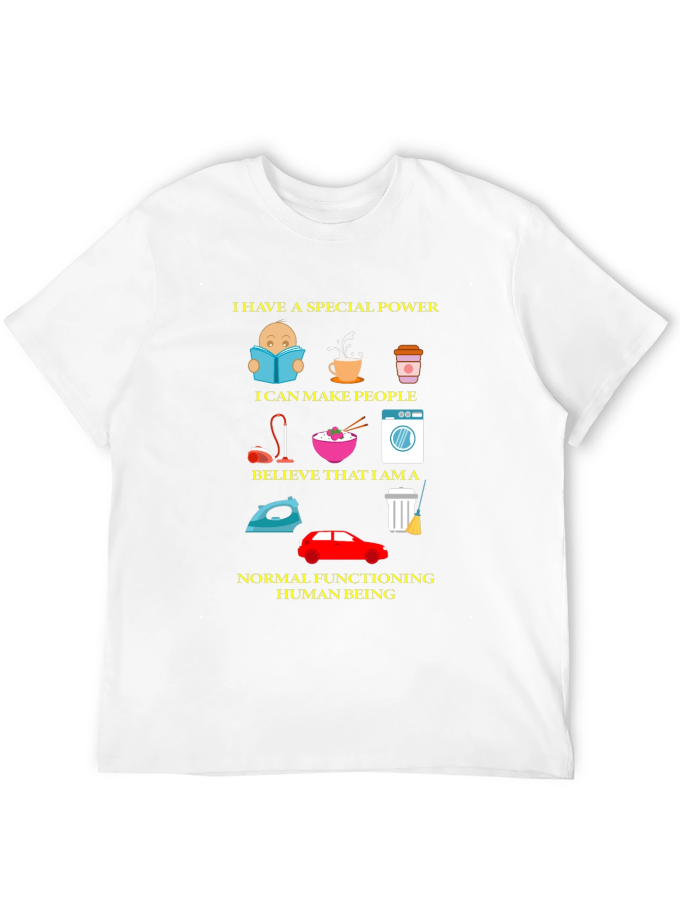 Black Special Power Graphic Tee - Normal Functioning Human view 12