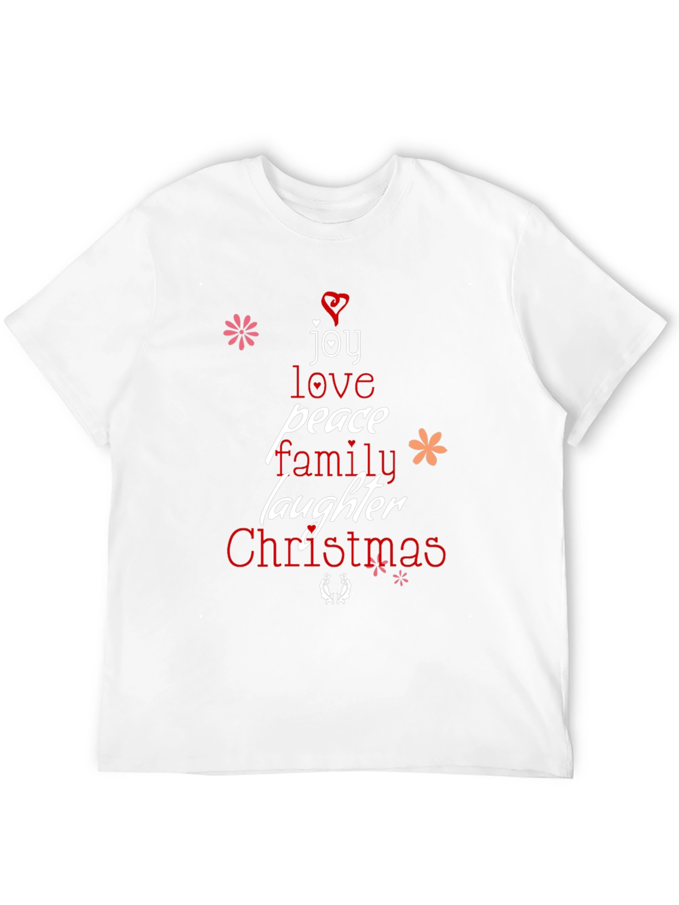 Black Joy Love Peace Christmas Graphic T-Shirt view 12