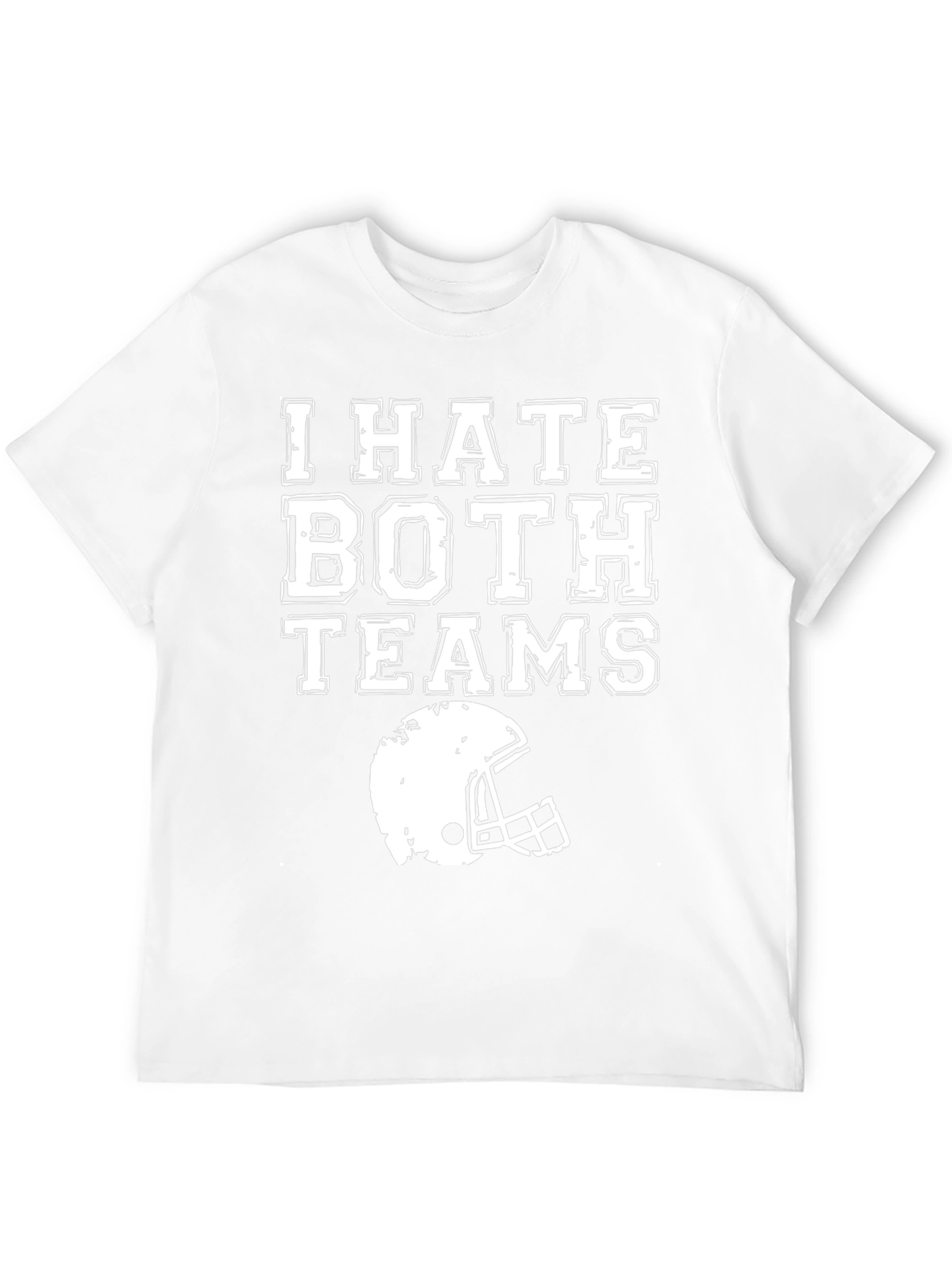 Black I Hate Both Teams Football T-Shirt view 12