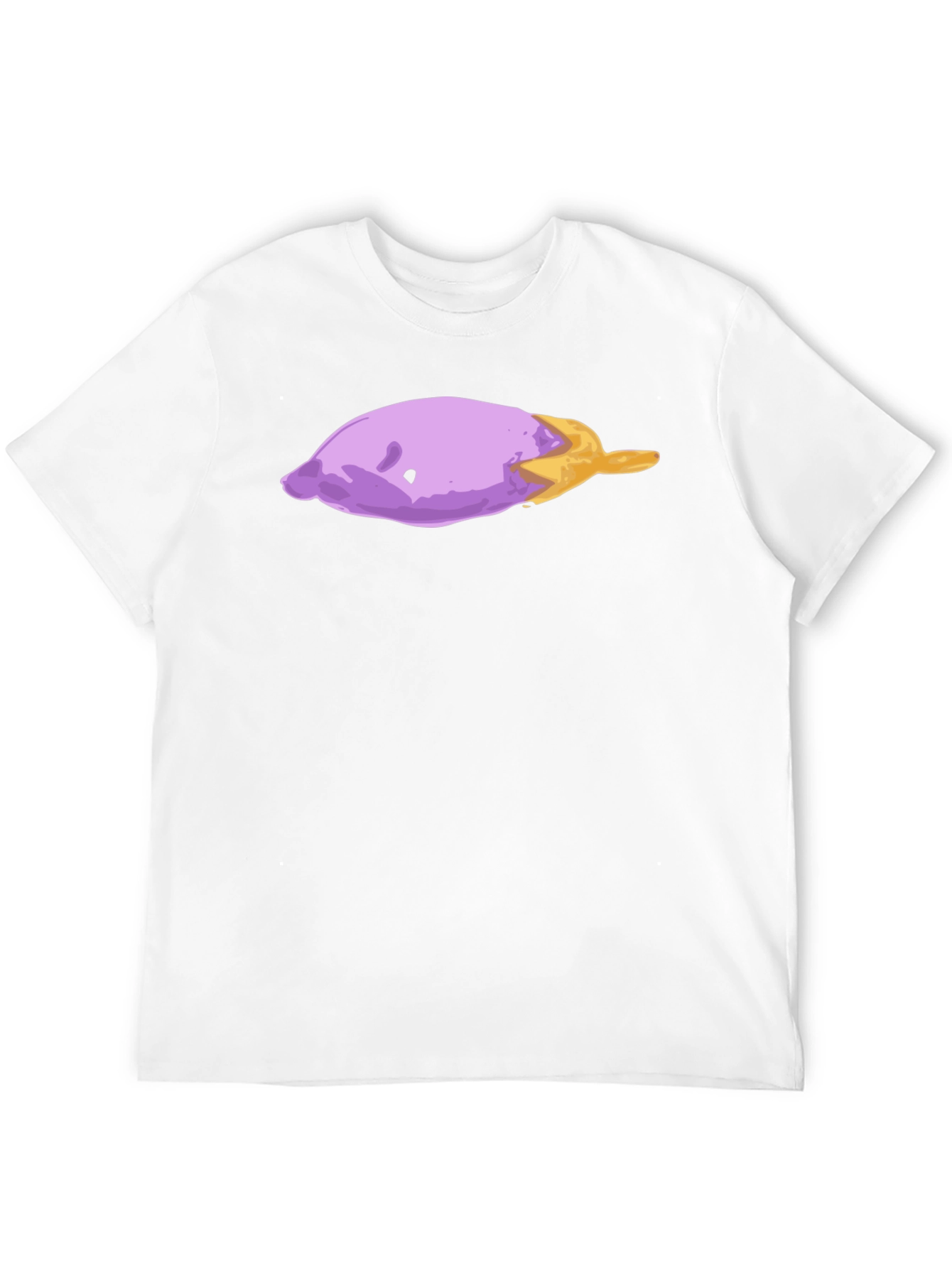 Eggplant Art Graphic T-Shirt - Casual Black Tee - 12