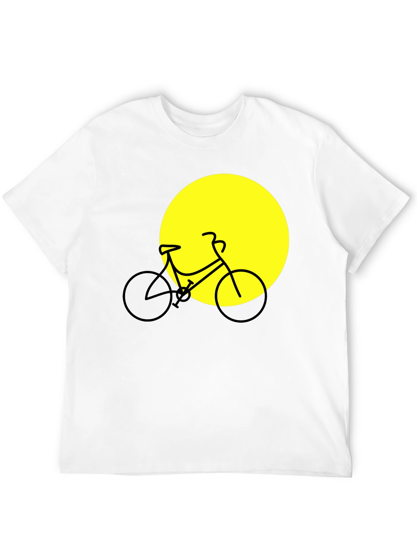 Black Bike Silhouette Graphic Tee - Black Cotton Blend view 12