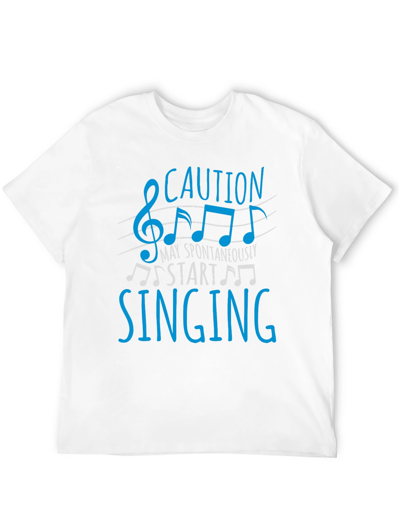Black Caution May Spontaneously Start Singing Graphic Tee view 12