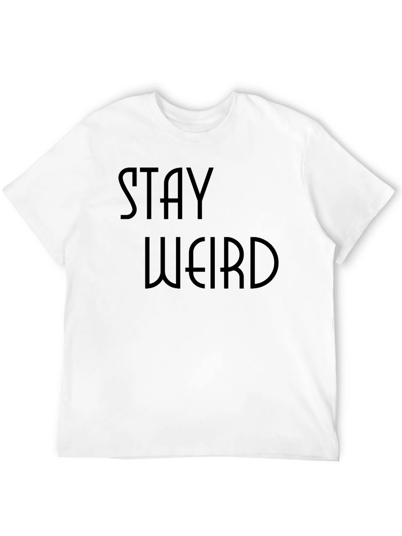 Black Stay Weird Graphic Tee - Black Unisex T-Shirt view 12