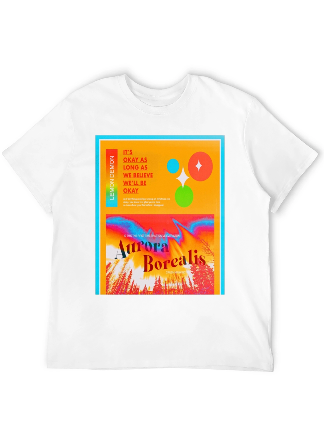 Black Lemon Demon Aurora Borealis Graphic Tee view 12