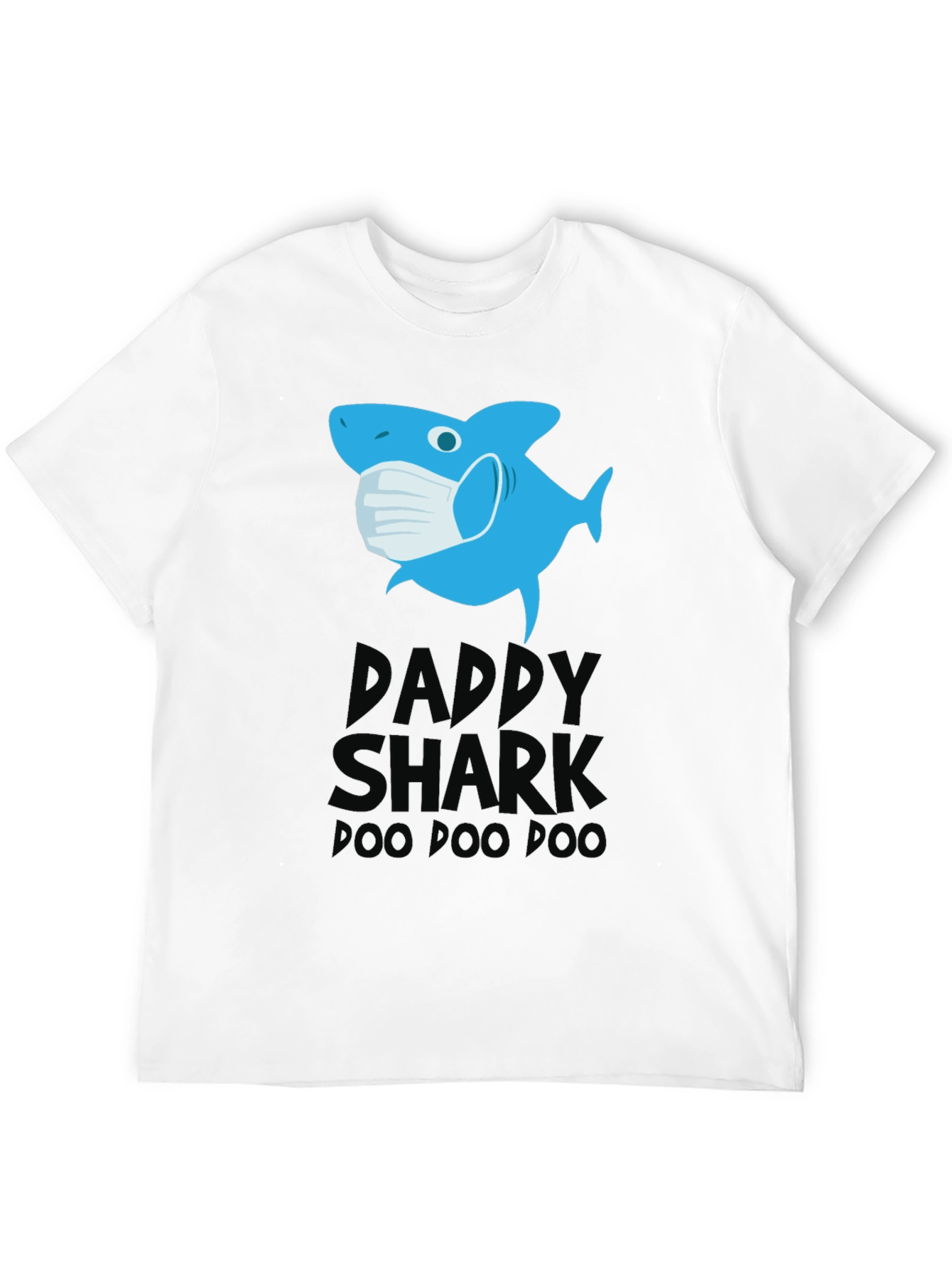 Black Daddy Shark Mask T-Shirt, Doo Doo Doo view 12