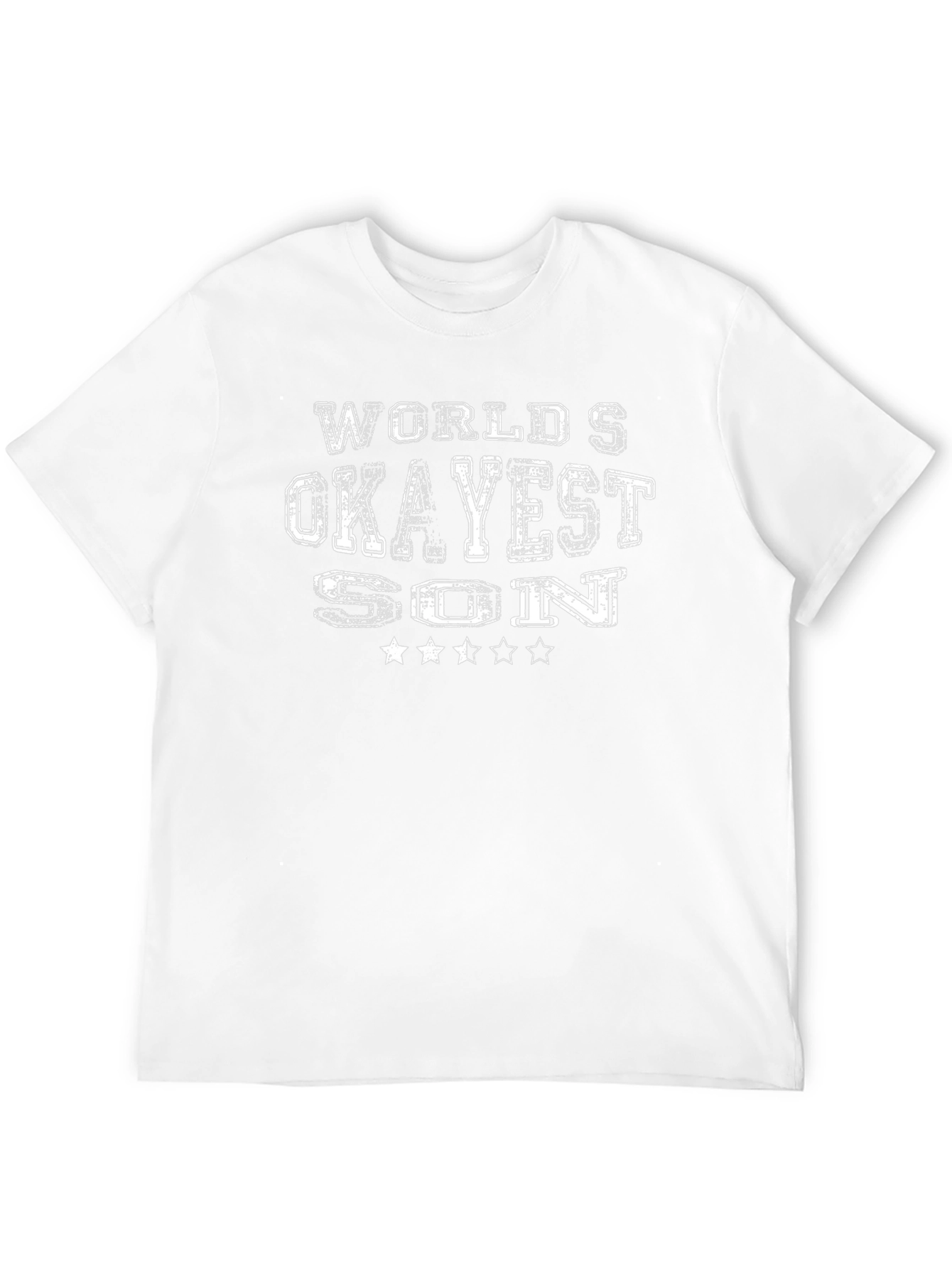 Black World's Okayest Son T-Shirt view 12