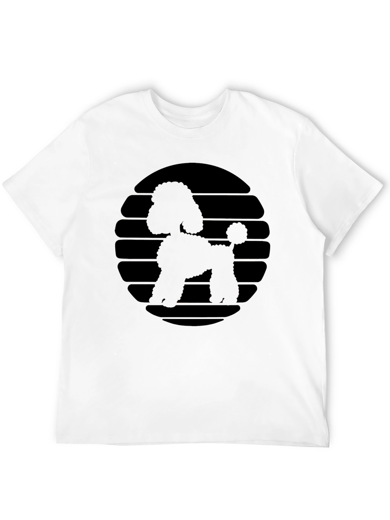 Black Retro Poodle Graphic Tee - Black view 12