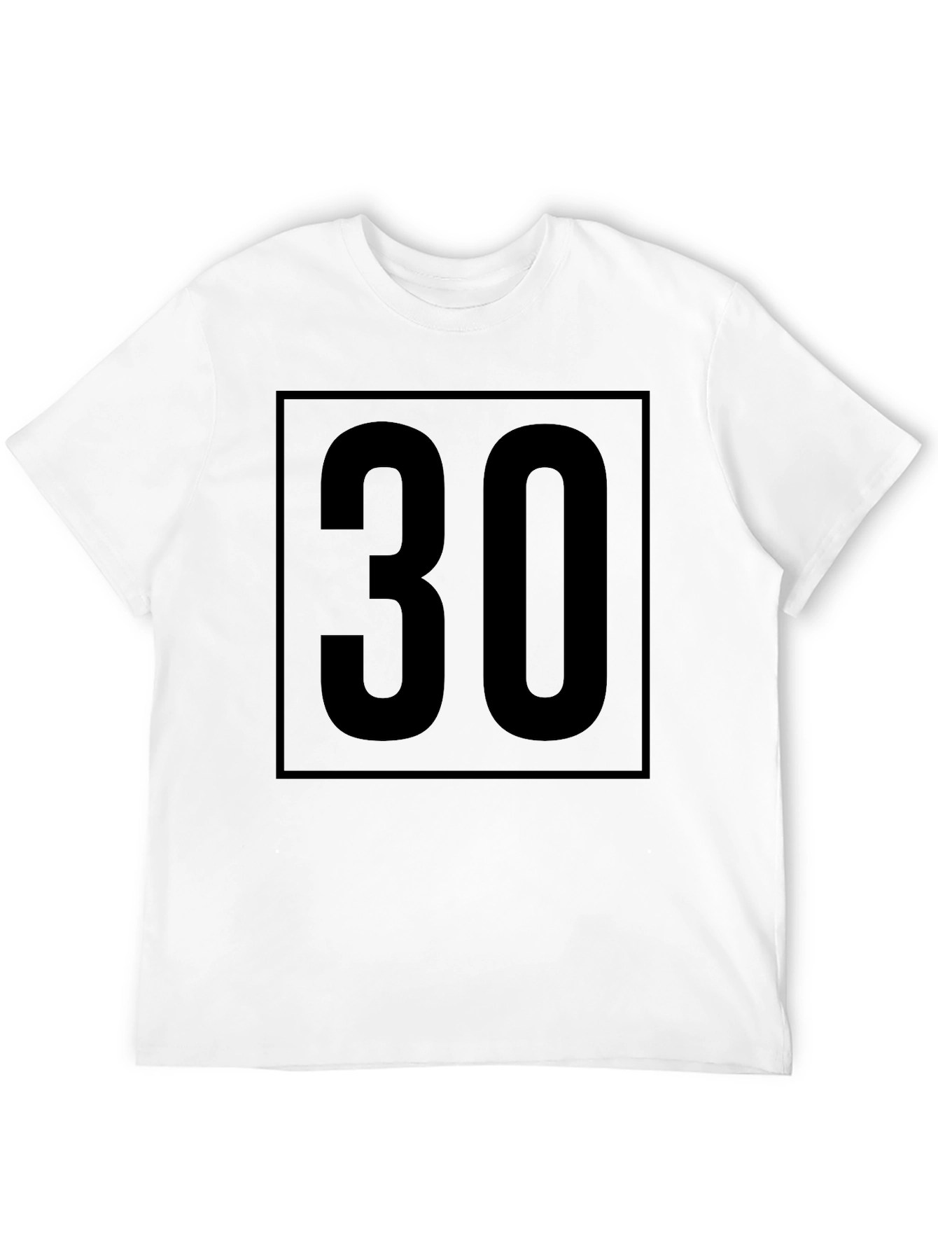 Black Bold 30 Graphic Tee - Modern Birthday Shirt view 12