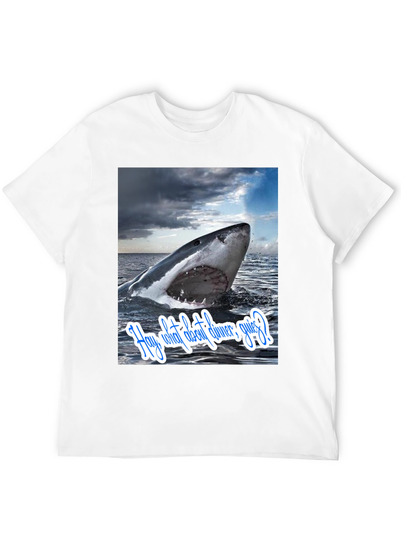 Black Shark Dinner T-Shirt - Funny Ocean Lover Tee view 12
