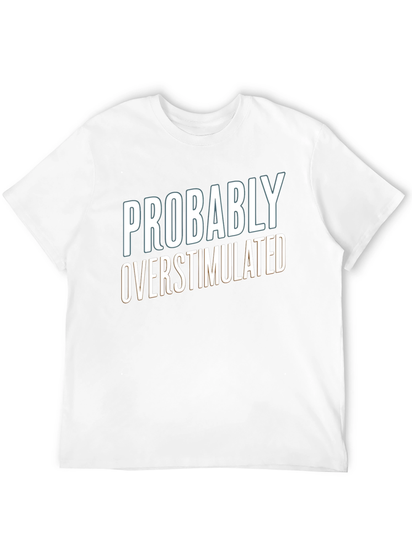 Black Probably Overstimulated Graphic Tee view 12