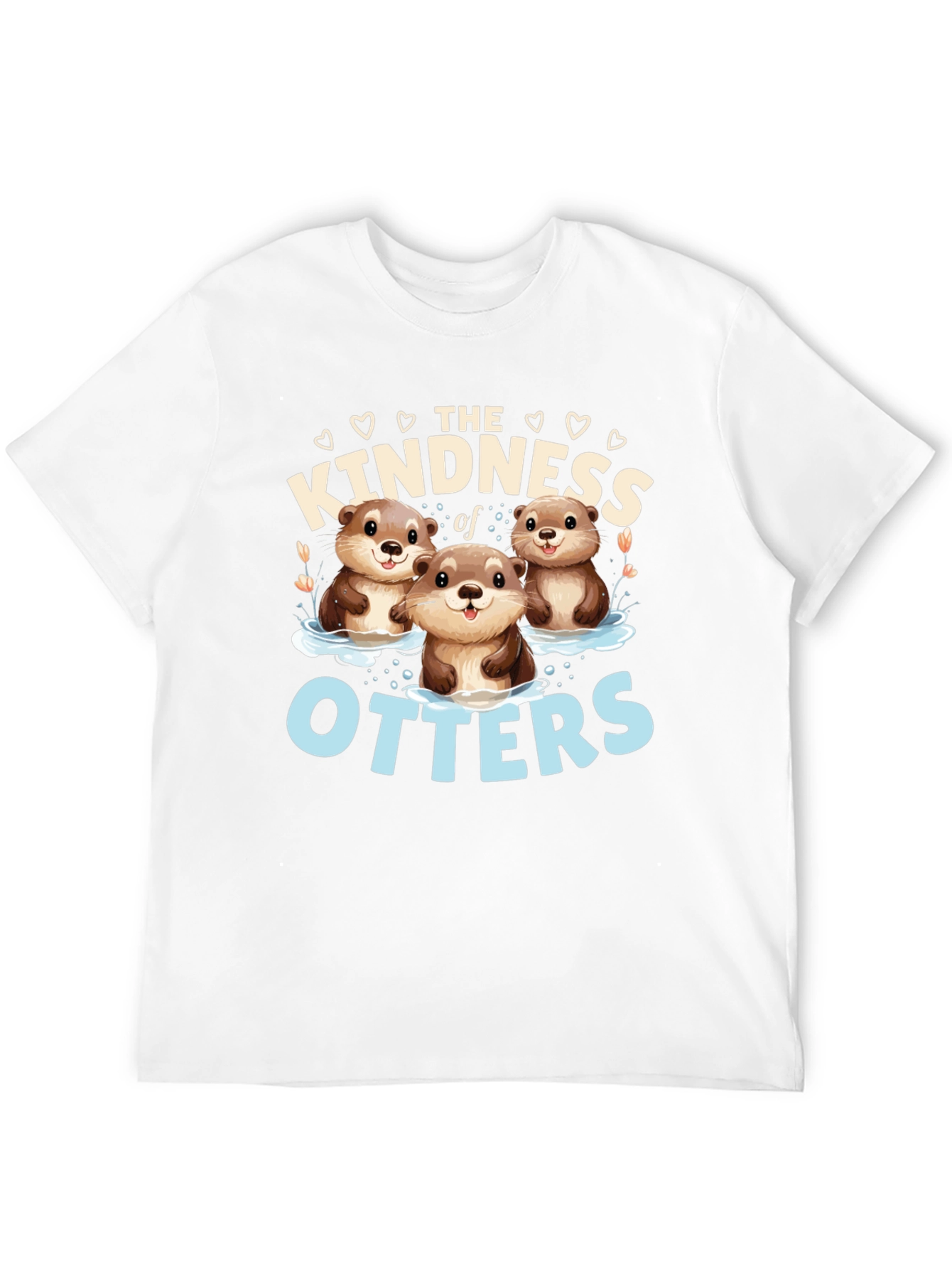 Black Kindness of Otters Graphic Tee - Unisex Soft Cotton view 12
