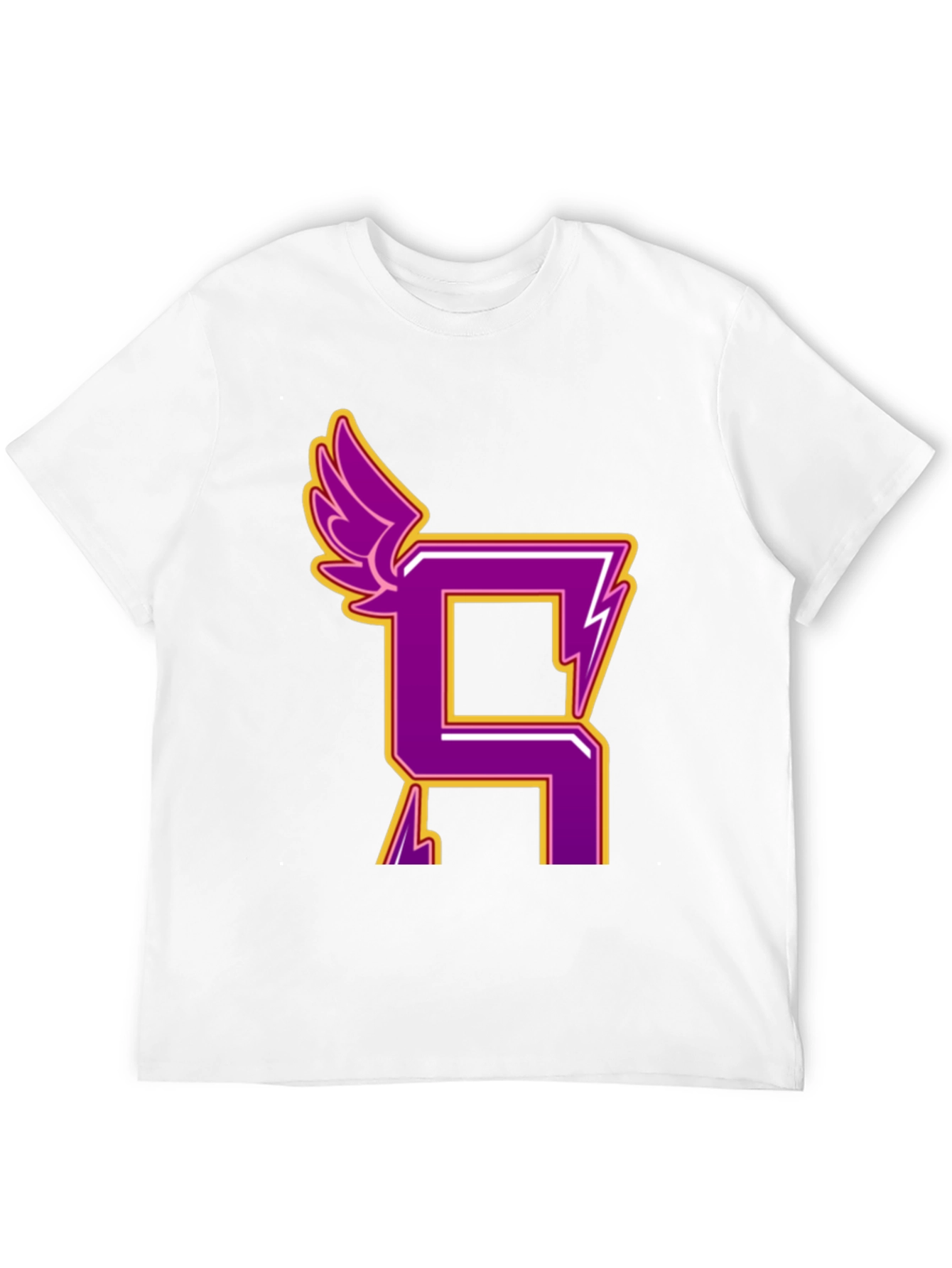 Black Winged Letter Graphic Tee - Unisex view 12