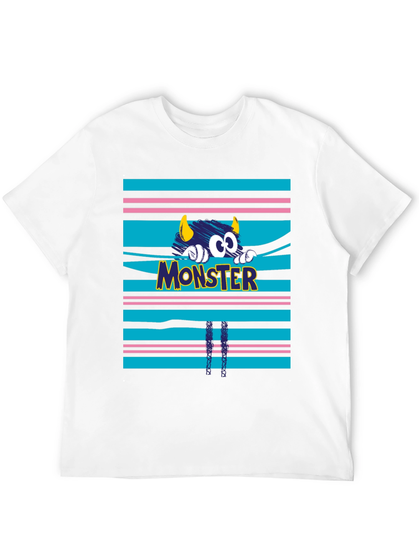 Black Monster Graphic Tee - Black Cotton T-Shirt view 12