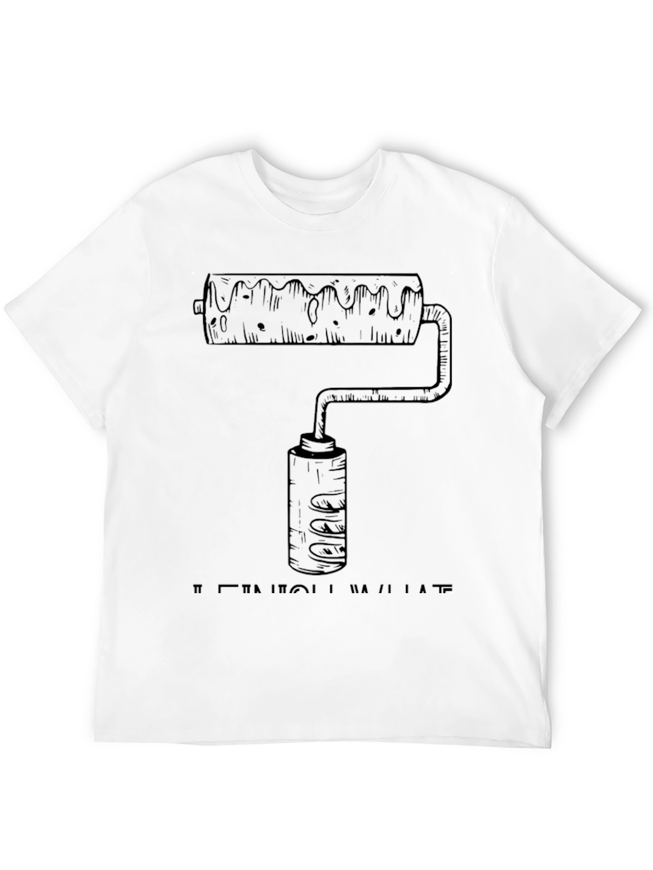 Black Paint Roller Graphic Tee - Artistic & Comfortable view 12