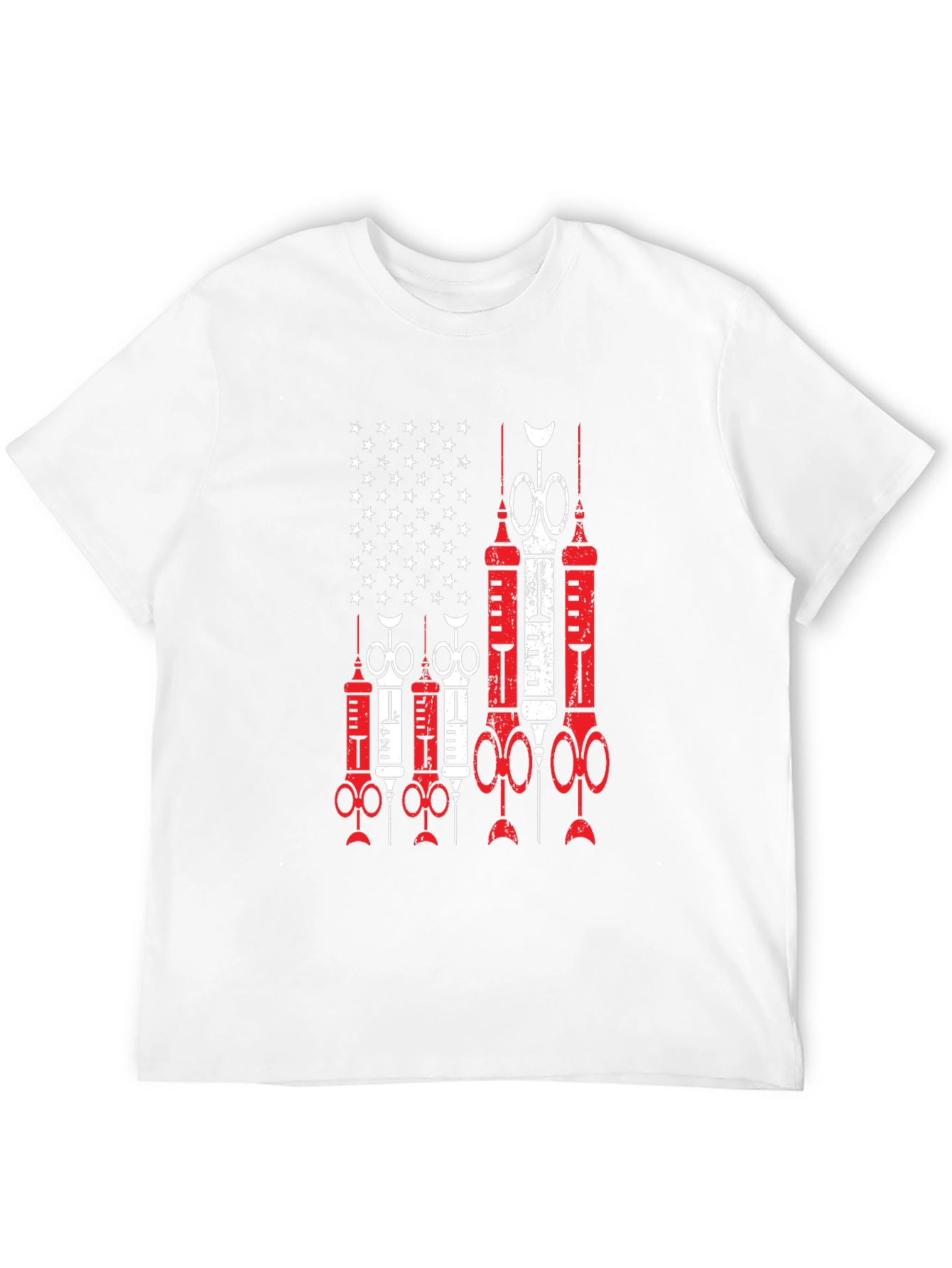 Black Novelty Graphic Tee: Patriotic Vaccine Design view 12