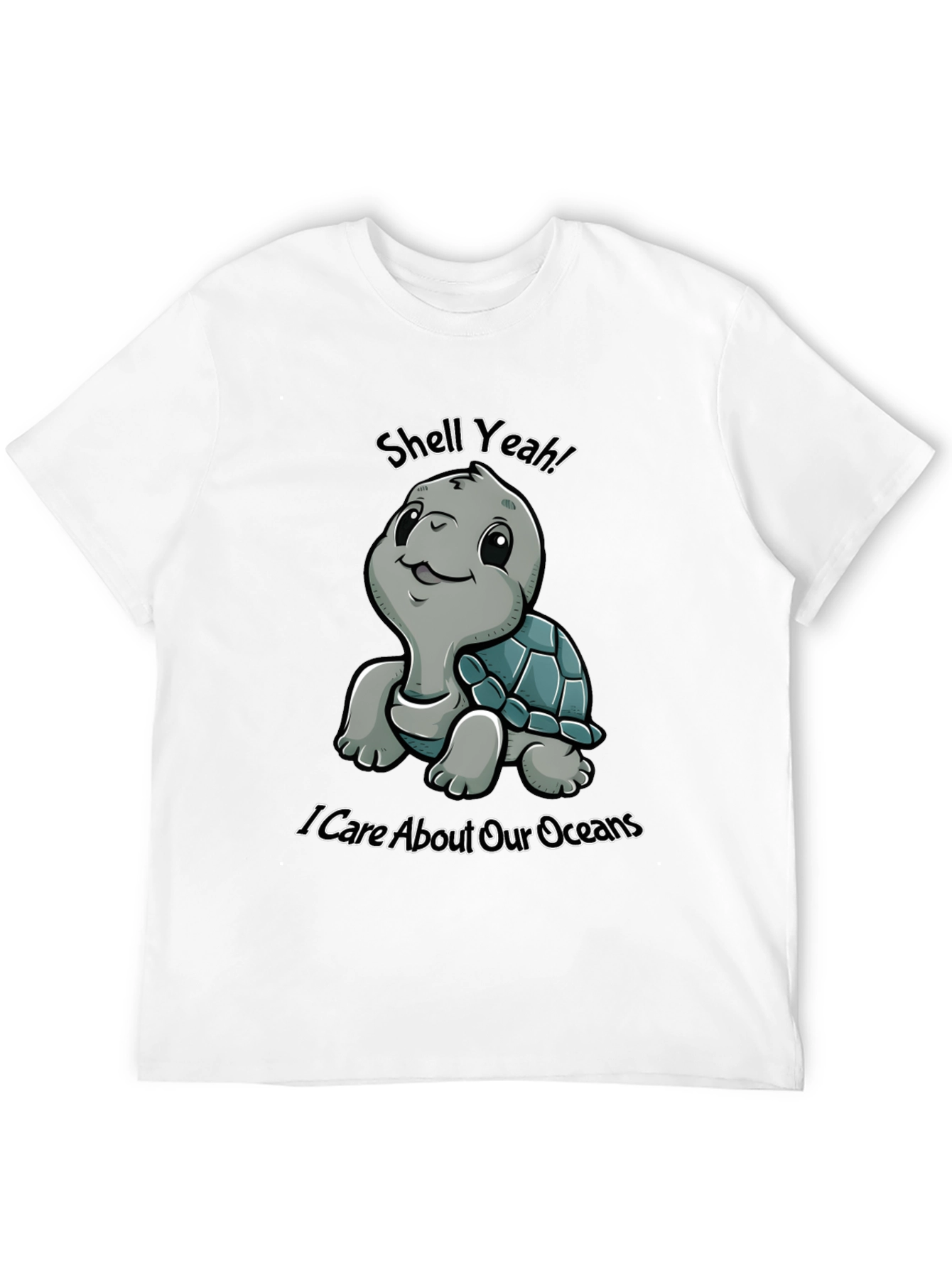 Black Shell Yeah! Ocean Conservation Graphic T-Shirt view 12