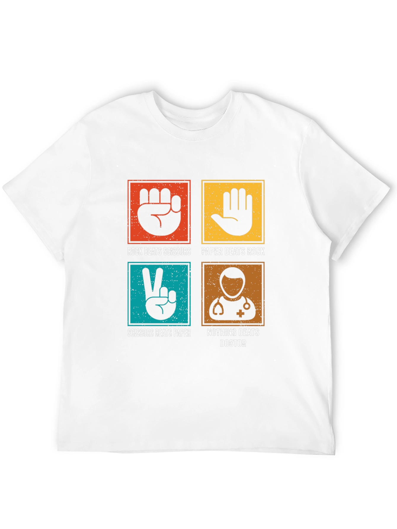 Black Rock Paper Scissors Doctor Tee - Funny Medical T-Shirt view 12